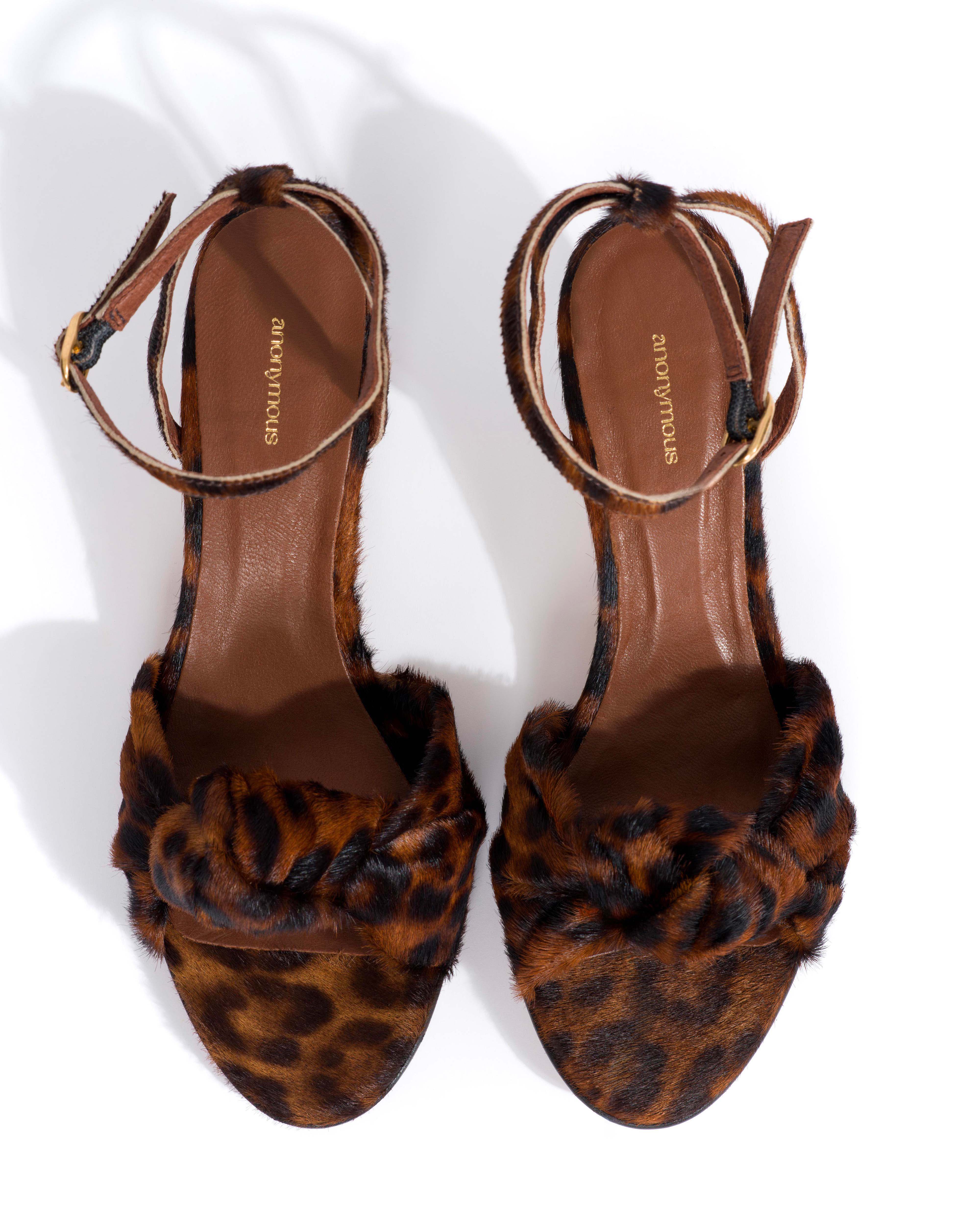 Aliza 50 stiletto Calf hair Leopard - Image 4