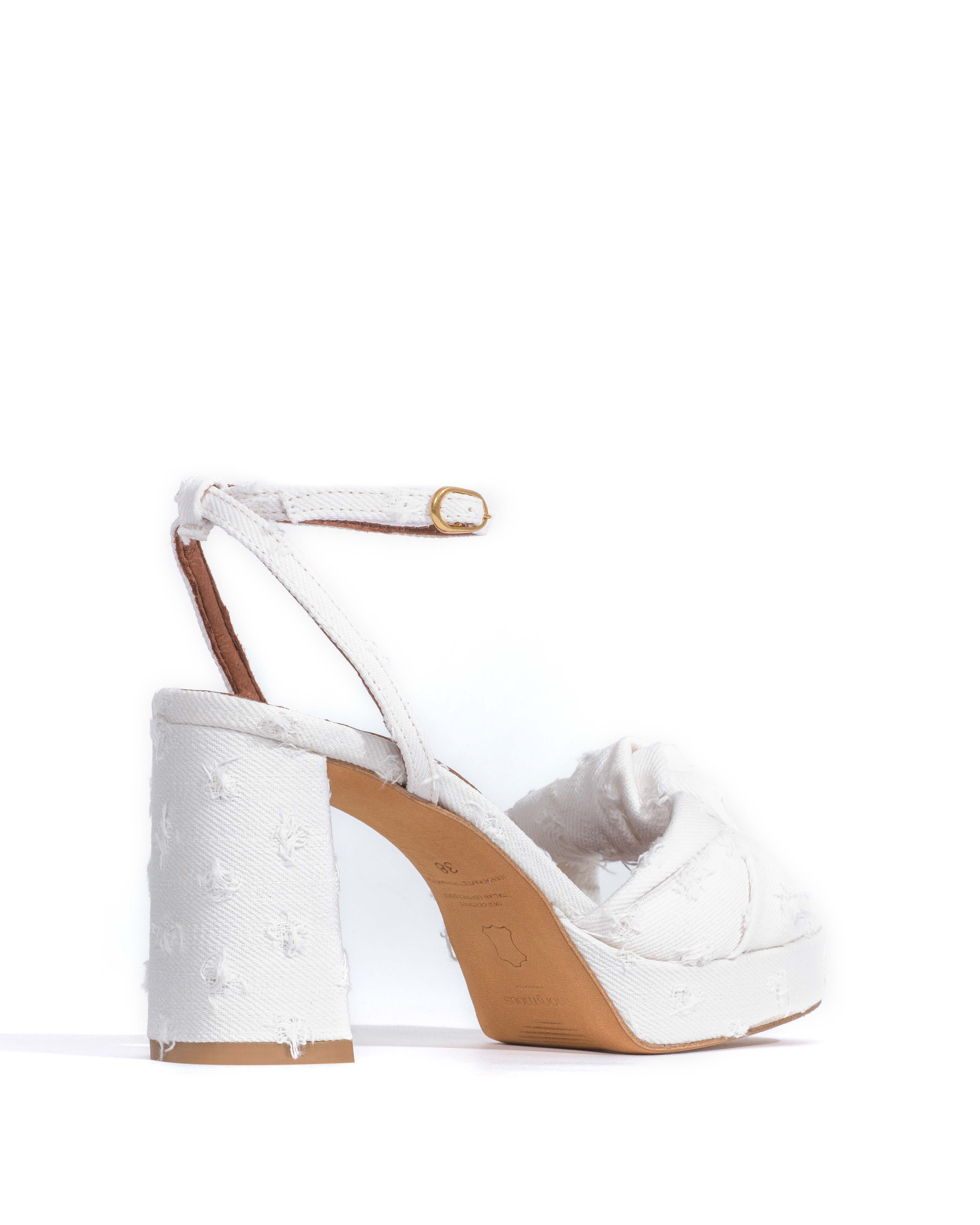 Aliza 85 platform Denim Distressed washed white - Image 3