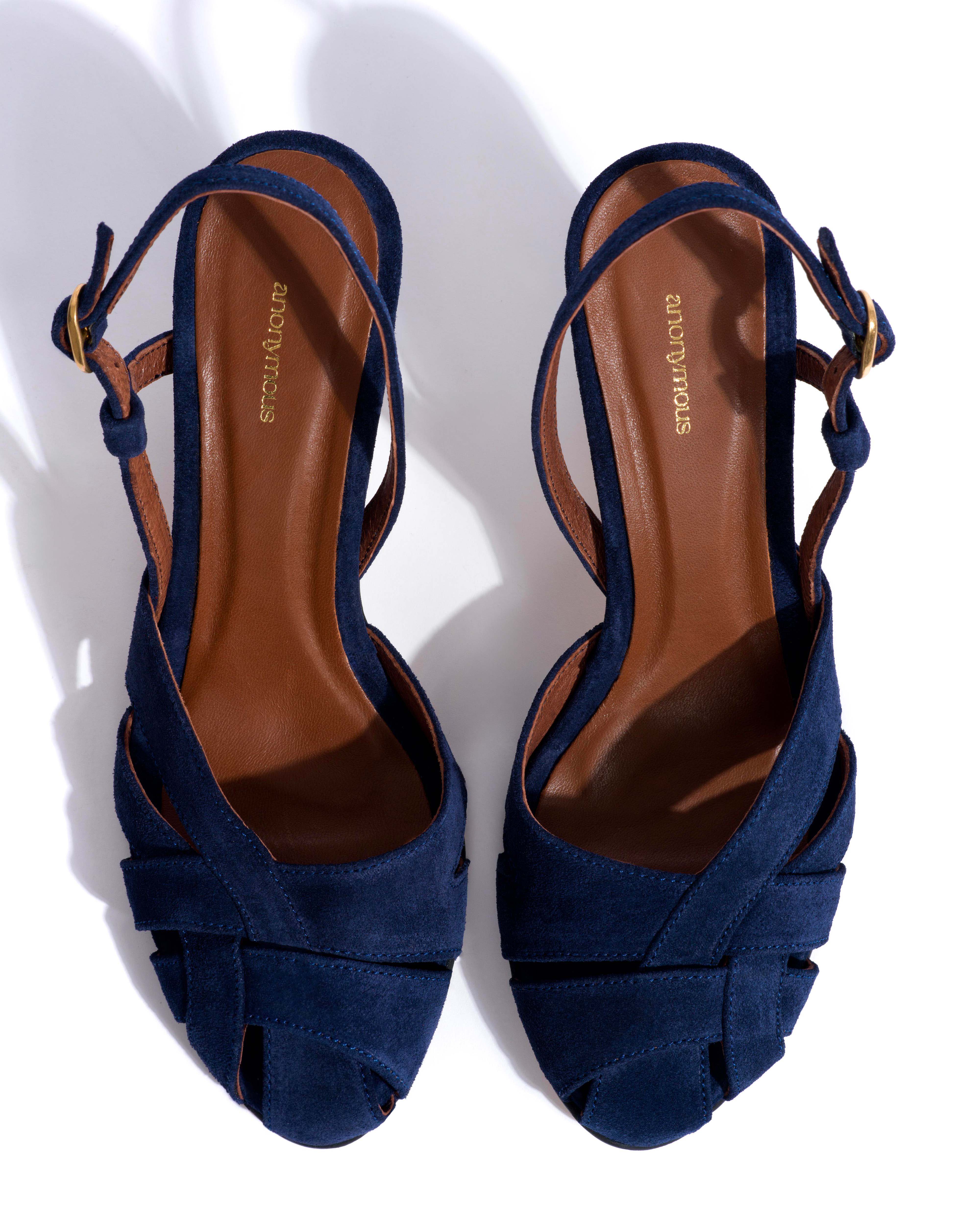 Banie 75 Calf suede Ink blue - Image 4