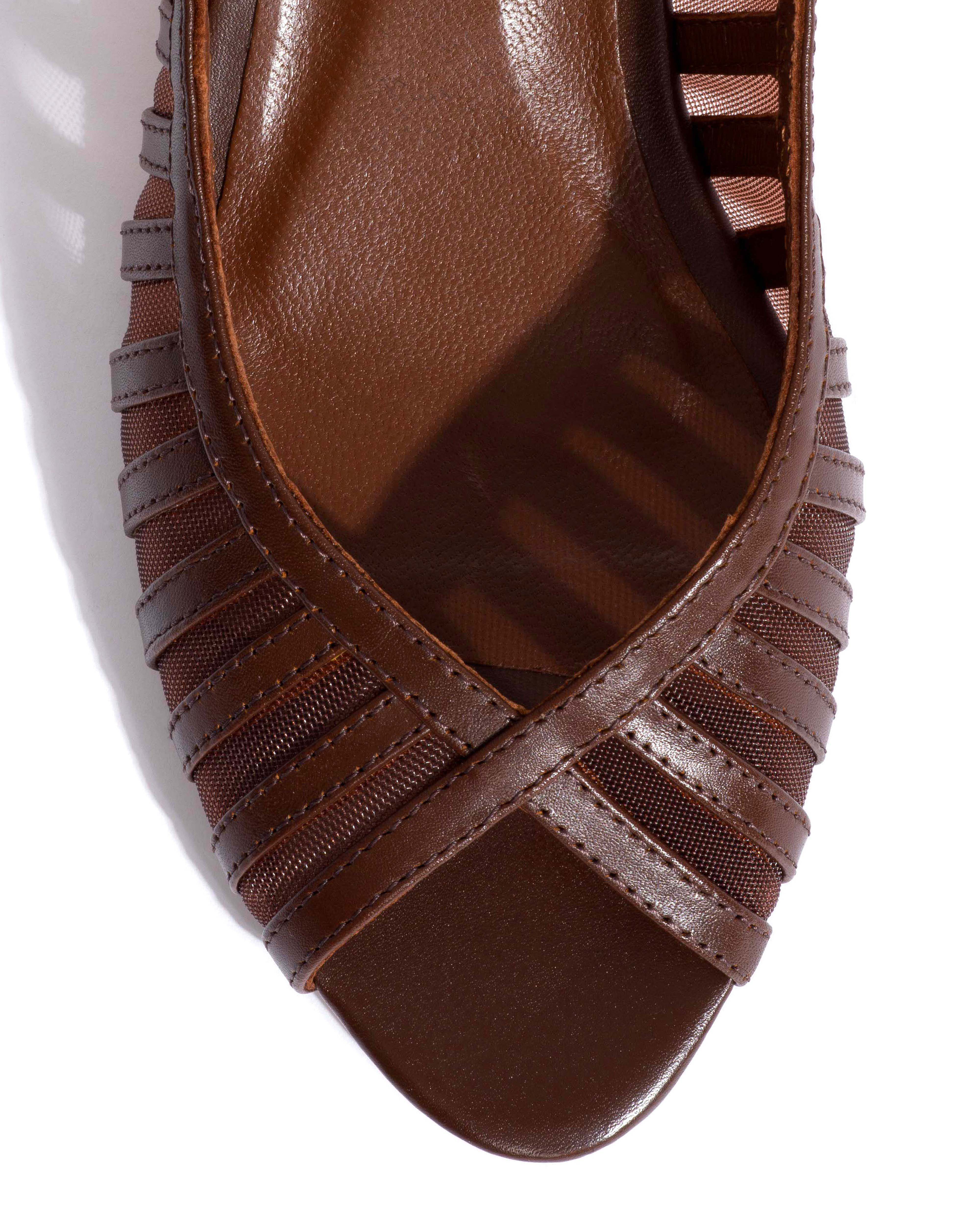 Carminho 40 mesh Shiny lamb & mesh Chocolate - Image 5