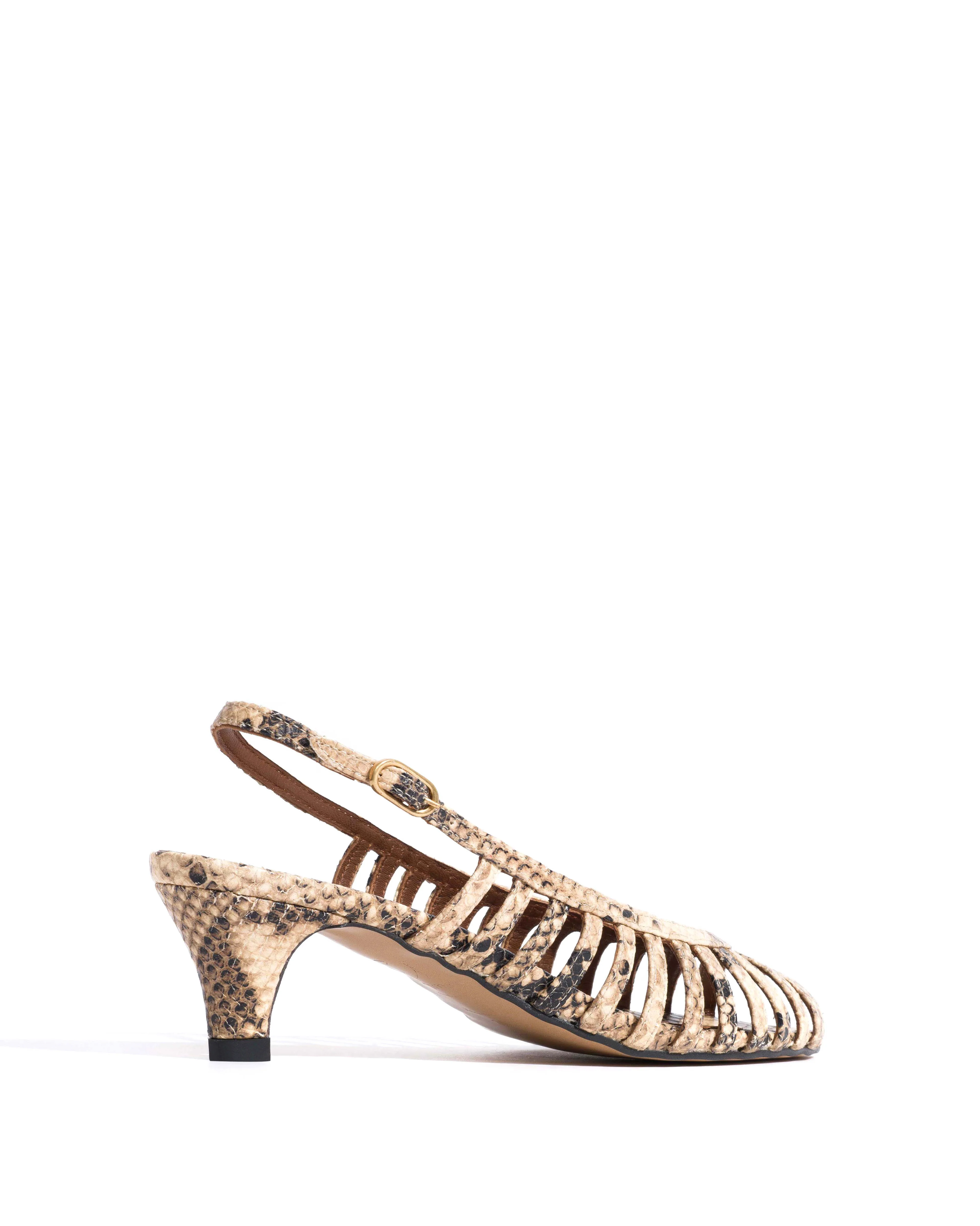 Carminho 40 stiletto Snake calf Natural sand - Image 3