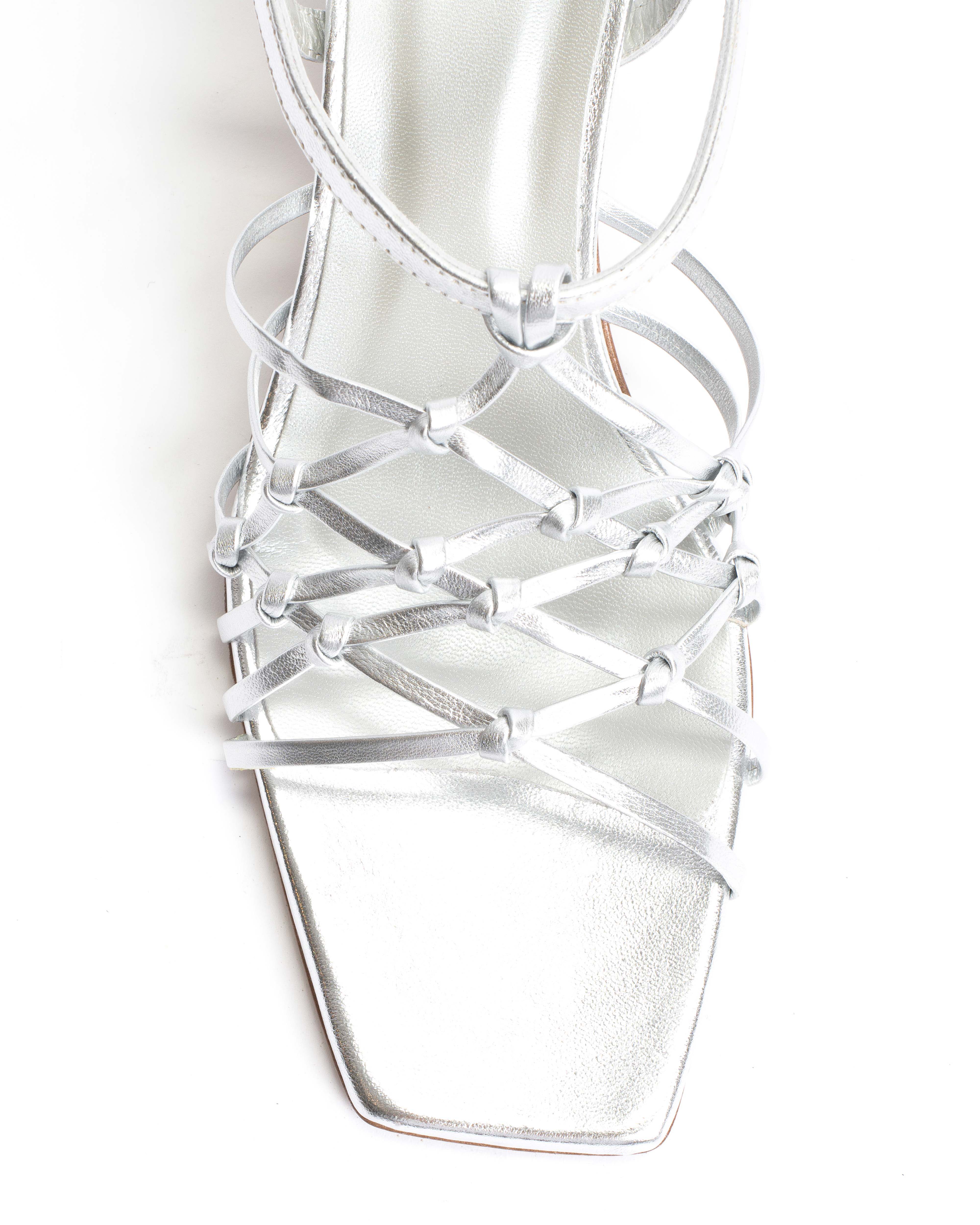 Coco 60 hand-braided Hand-braided leather Silver - Image 6