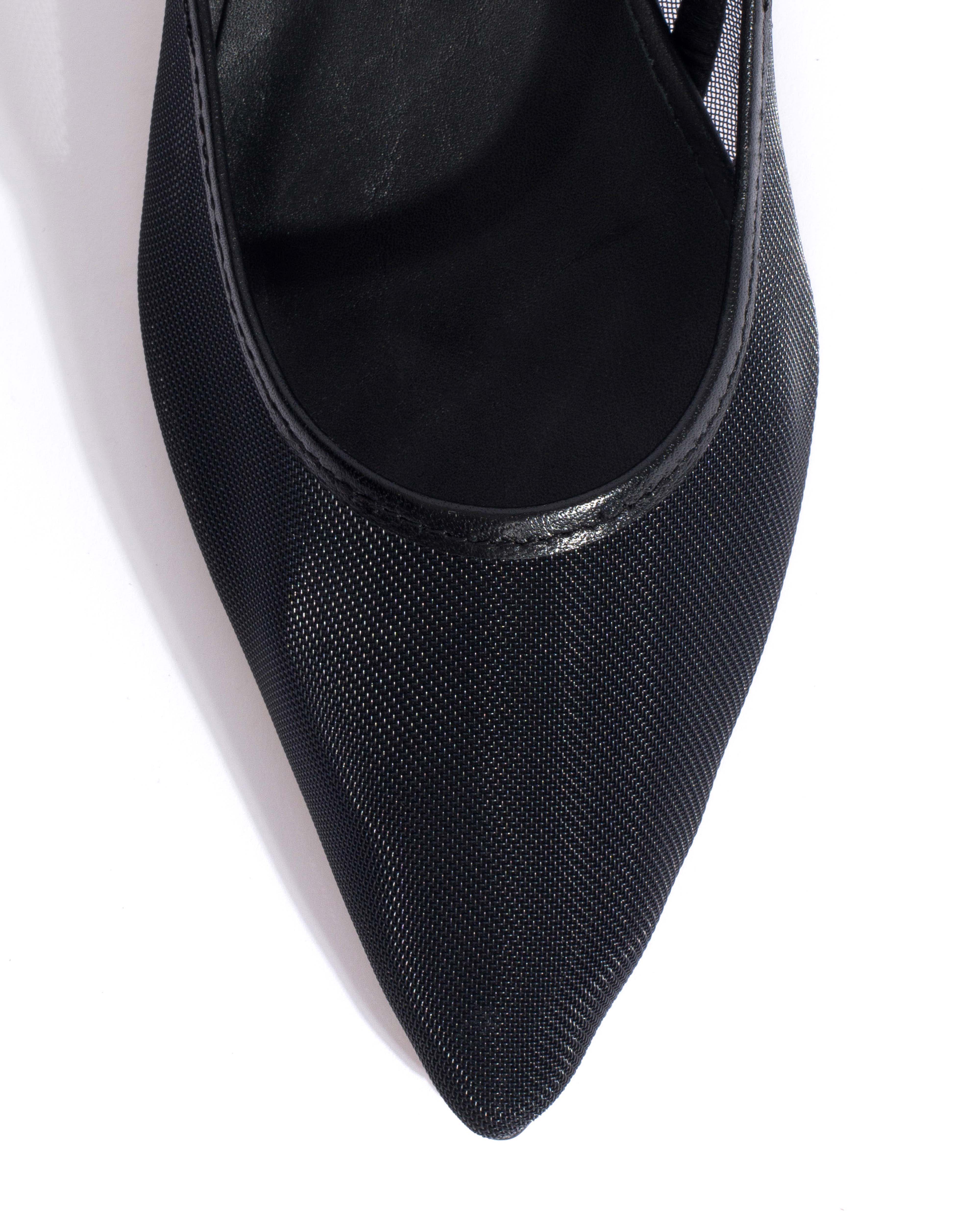 Fanny 40 stiletto mesh Shiny lamb & mesh Black - Image 5