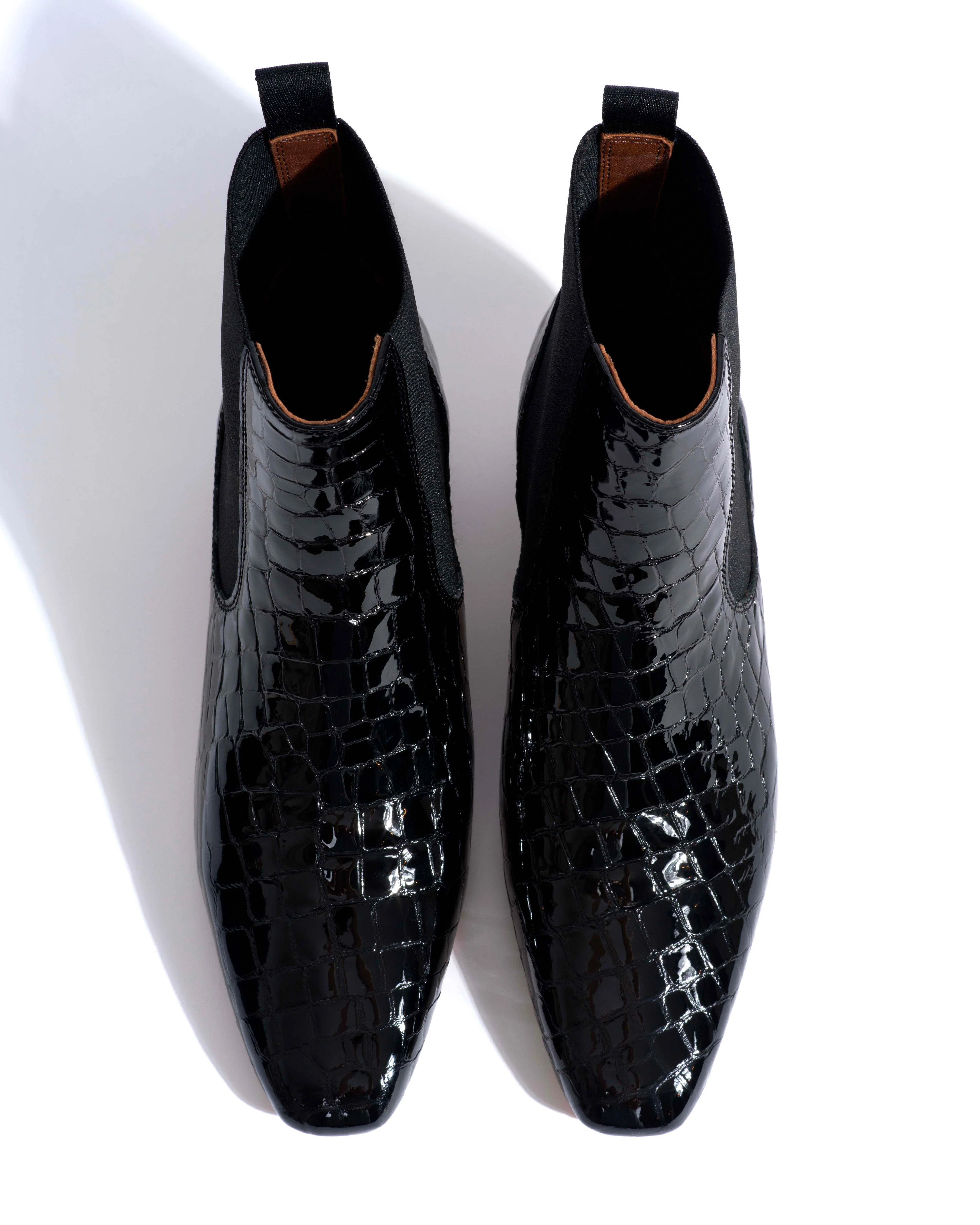 Gaby 40 Polished croco calf Black - Image 4