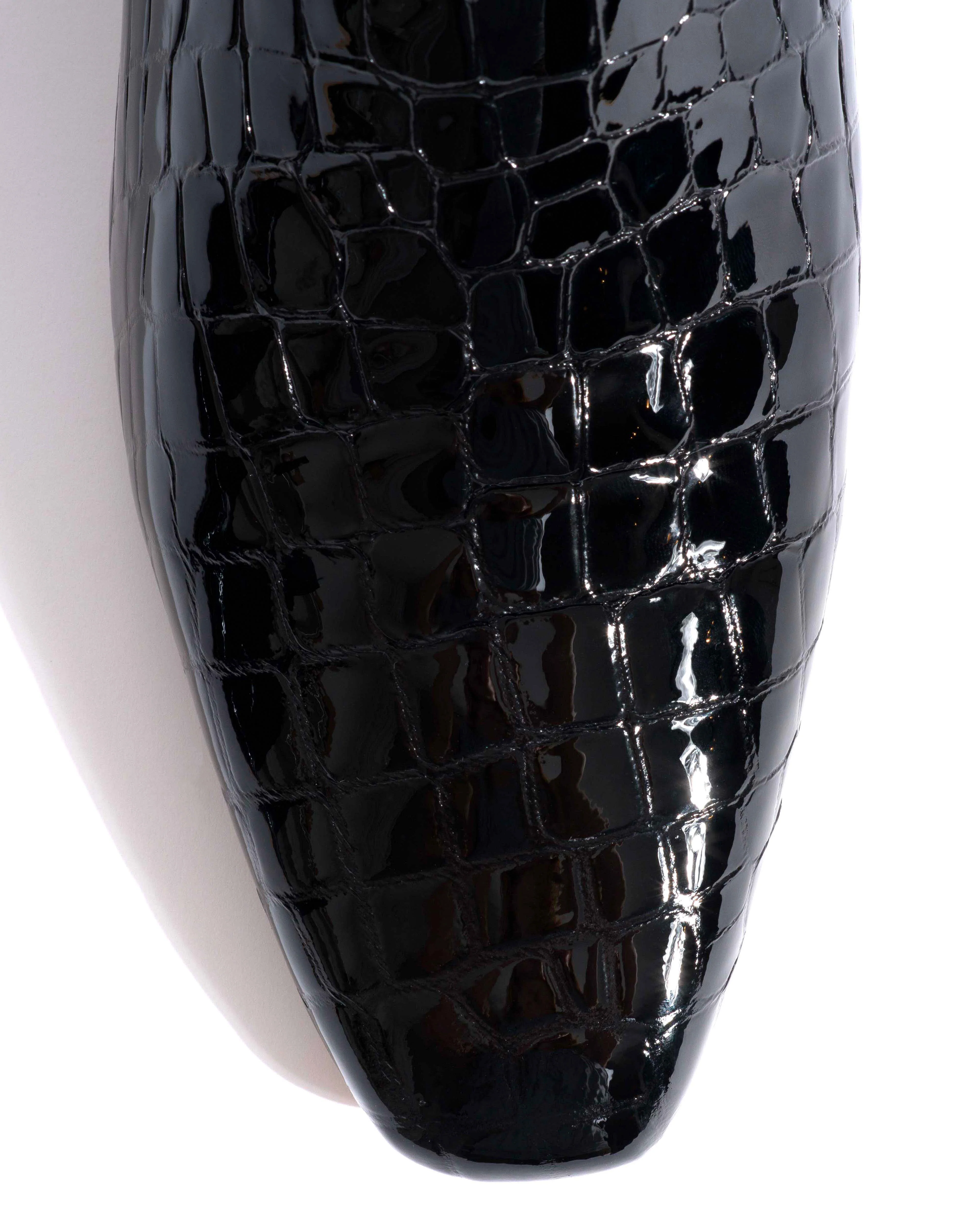 Gaby 40 Polished croco calf Black - Image 5
