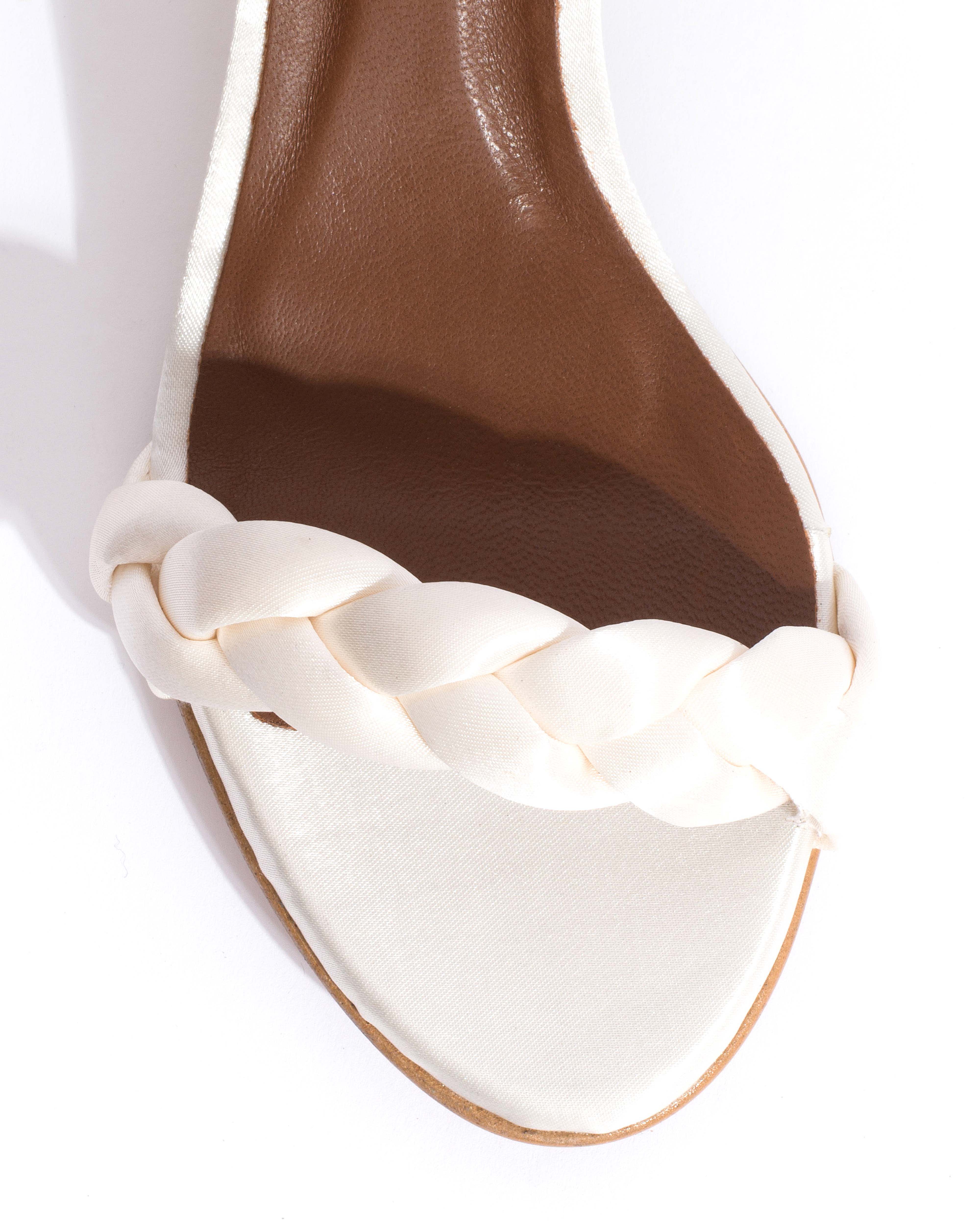 Grace 50 stiletto Antique satin Pearl white - Image 5