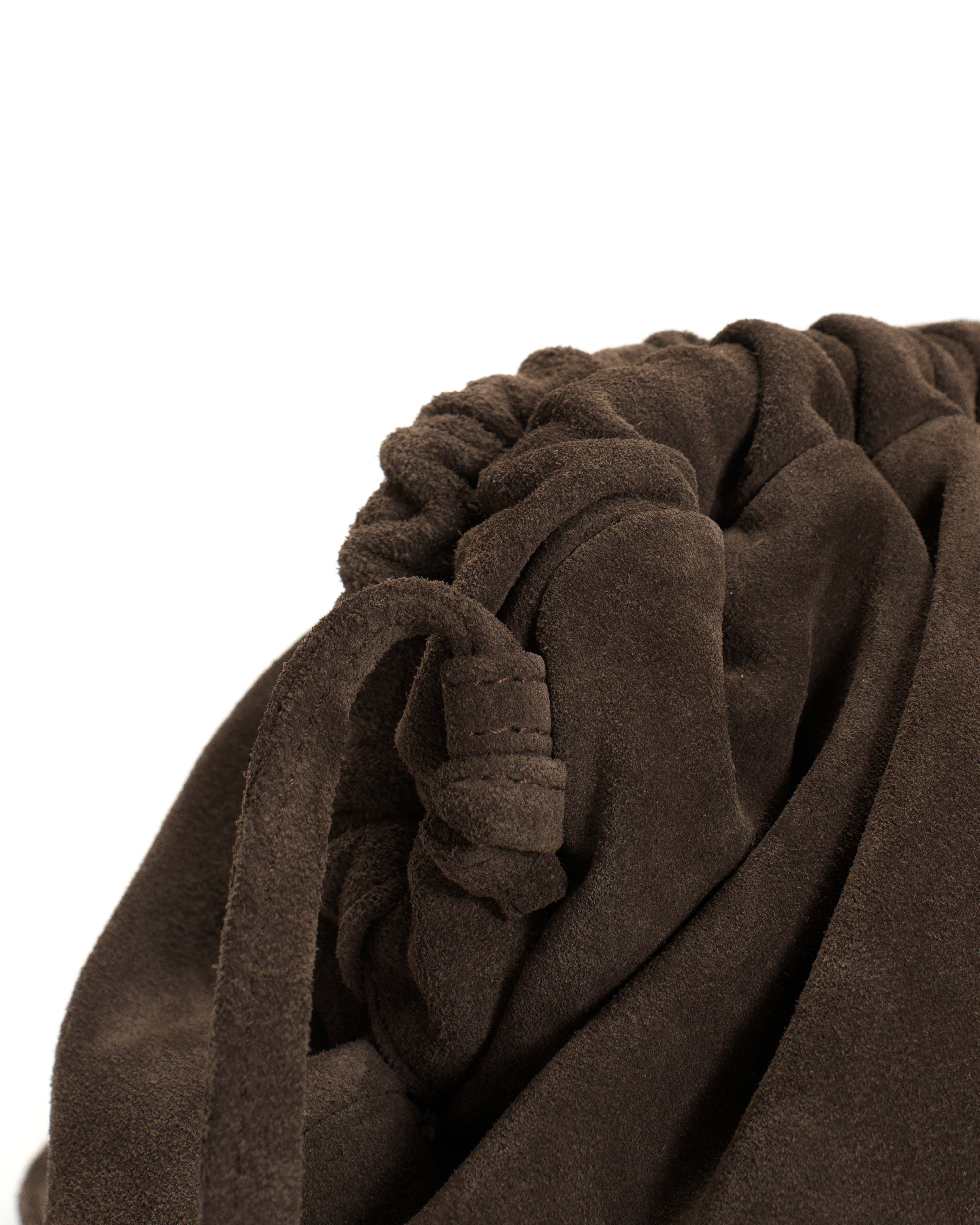 Hally petite cloud bag Calf suede Coffee brown - Image 4