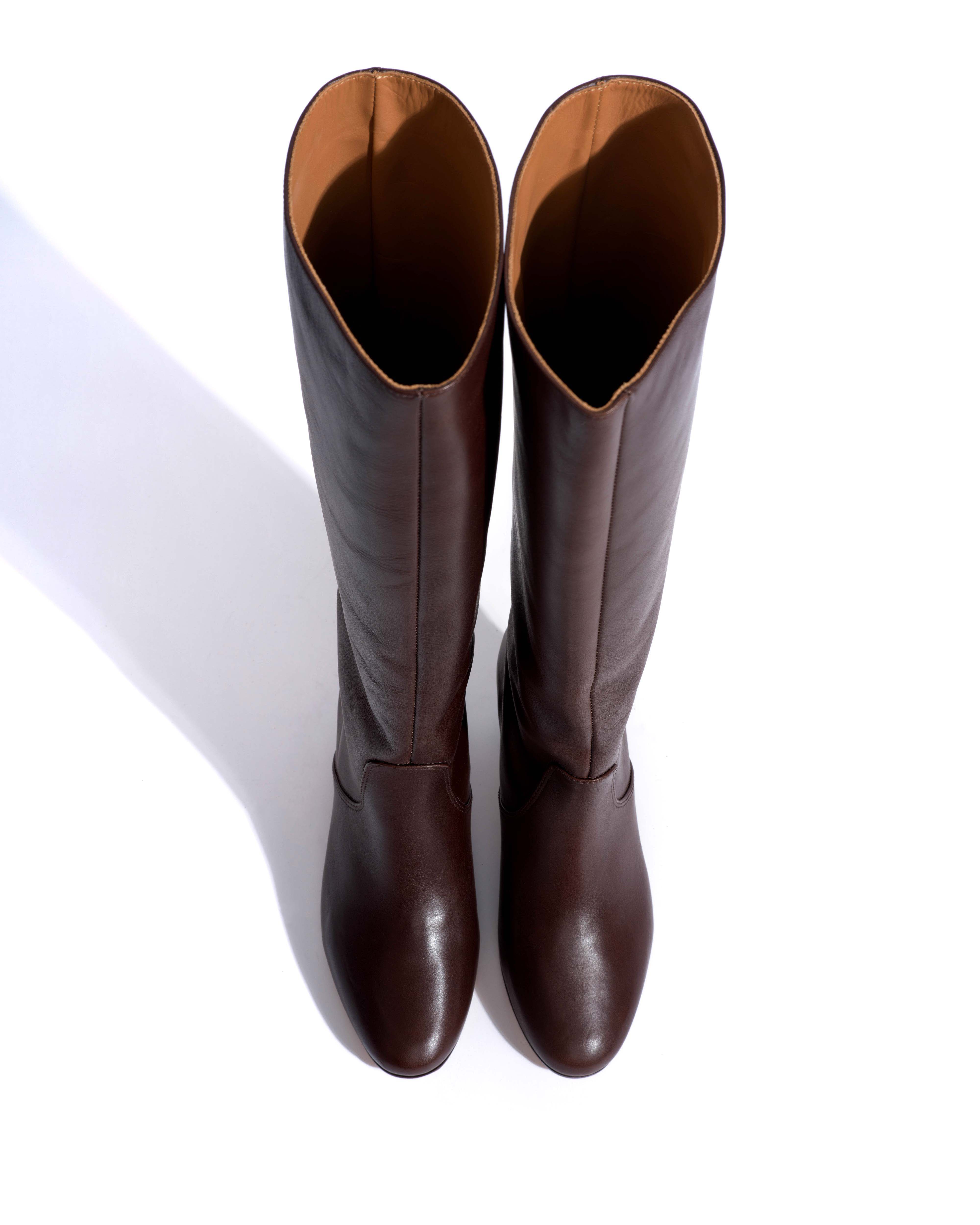 Henriette Vegetal soft calf Coffee brown - Image 5
