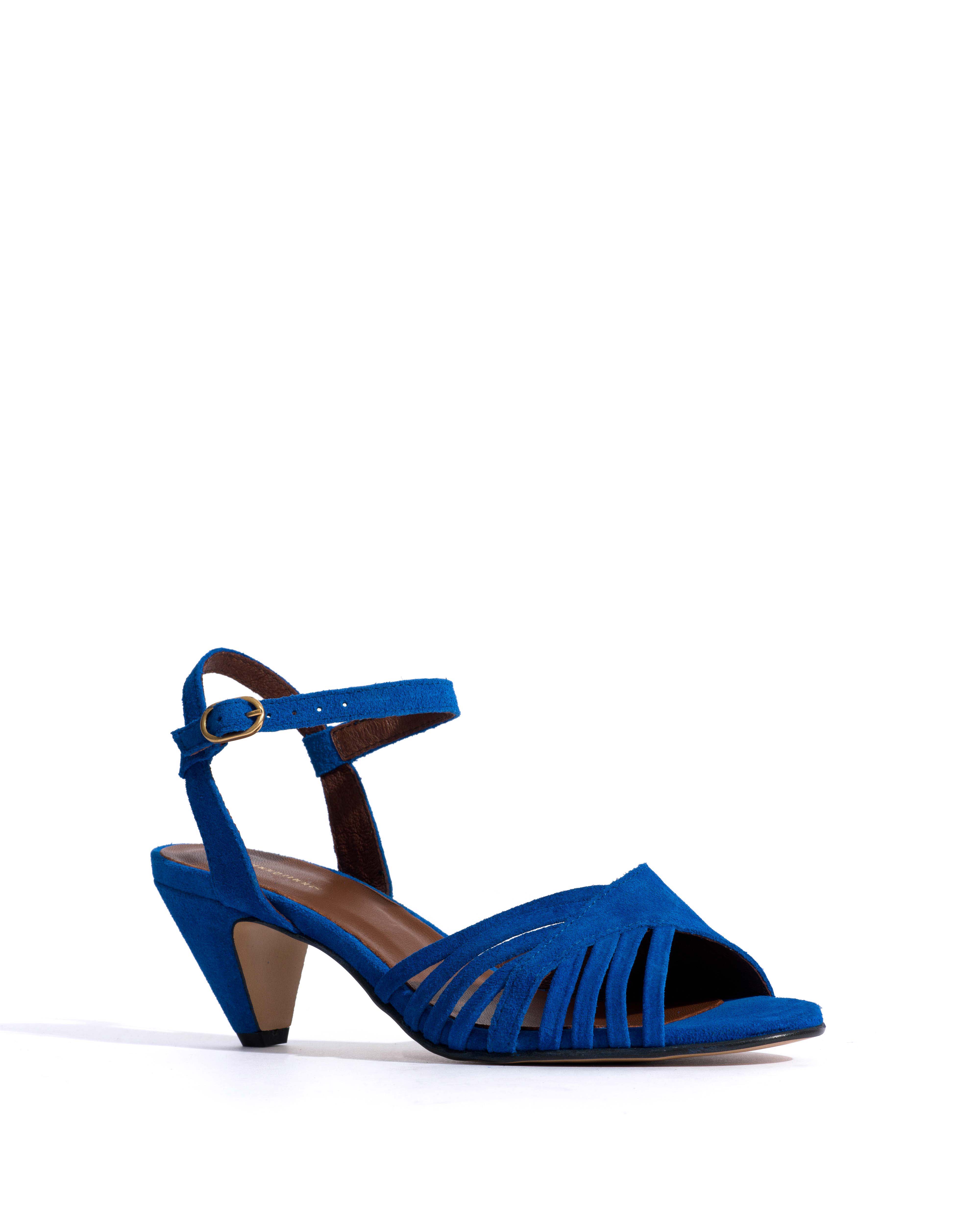 Hermine 50 stiletto Calf suede Electric blue - Image 2