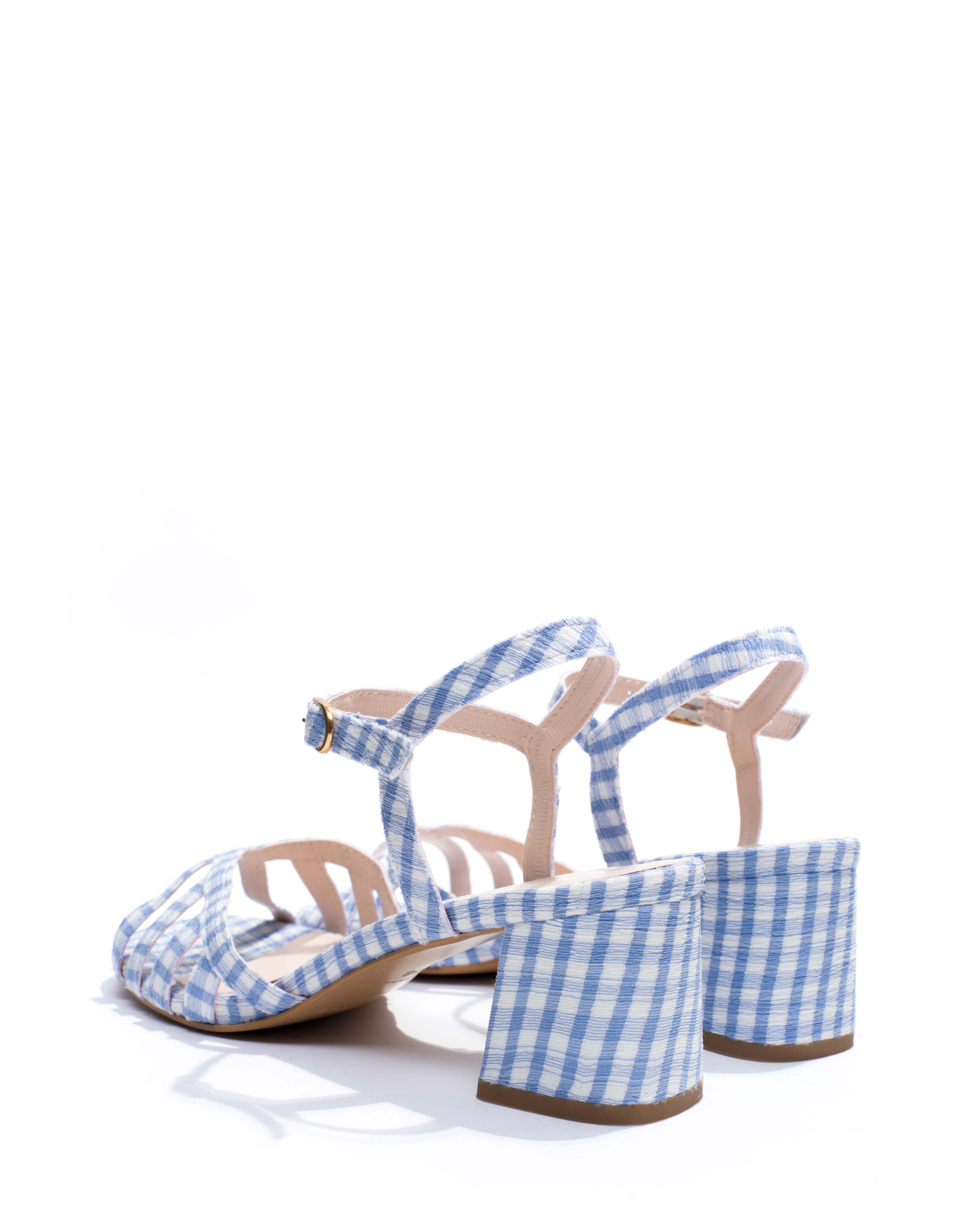 Issi 55 Pleated gingham vegan Bubble blue - Image 4