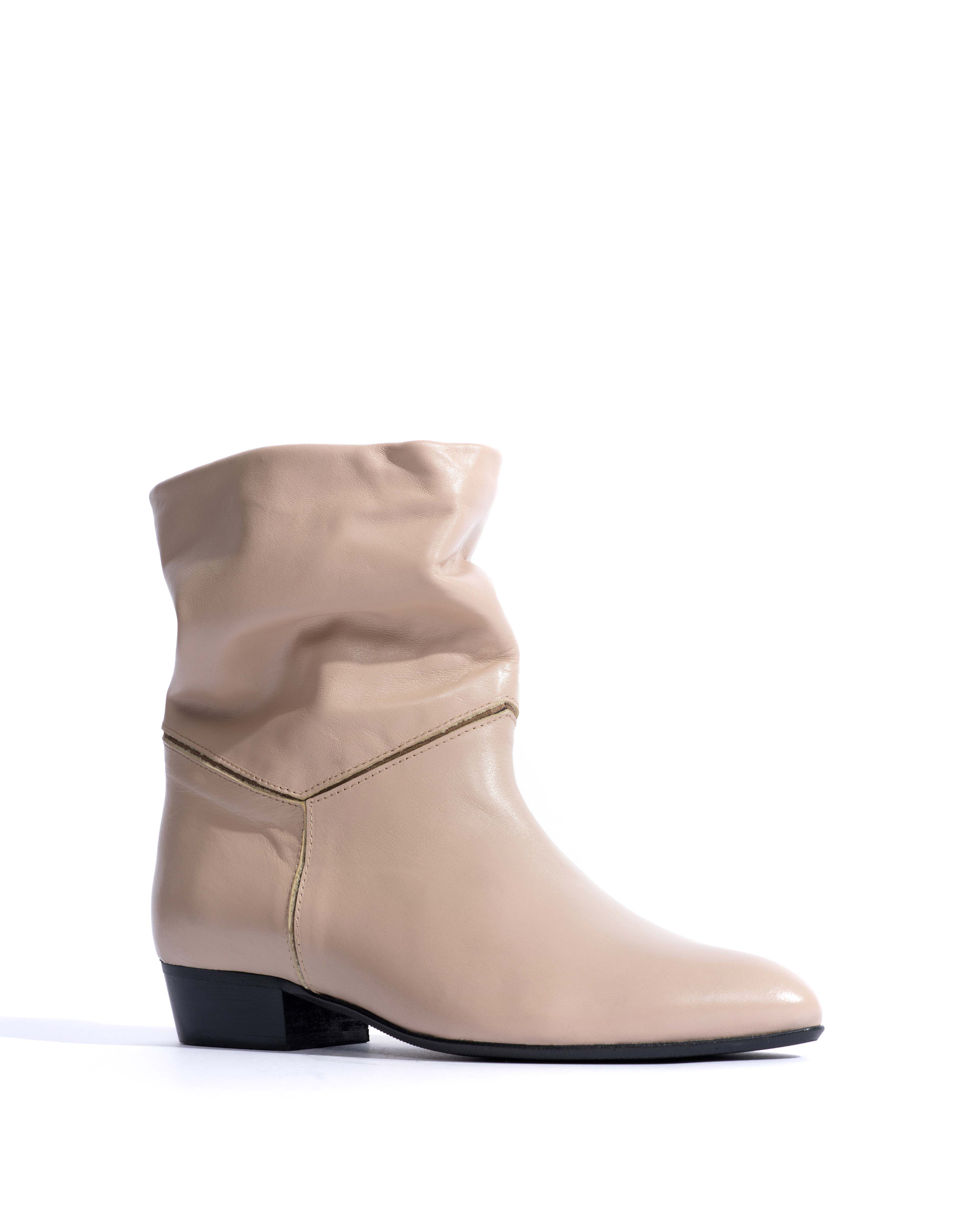 Jassi 20 Soft calf & suede leather Biskit beige & mushroom - Image 2