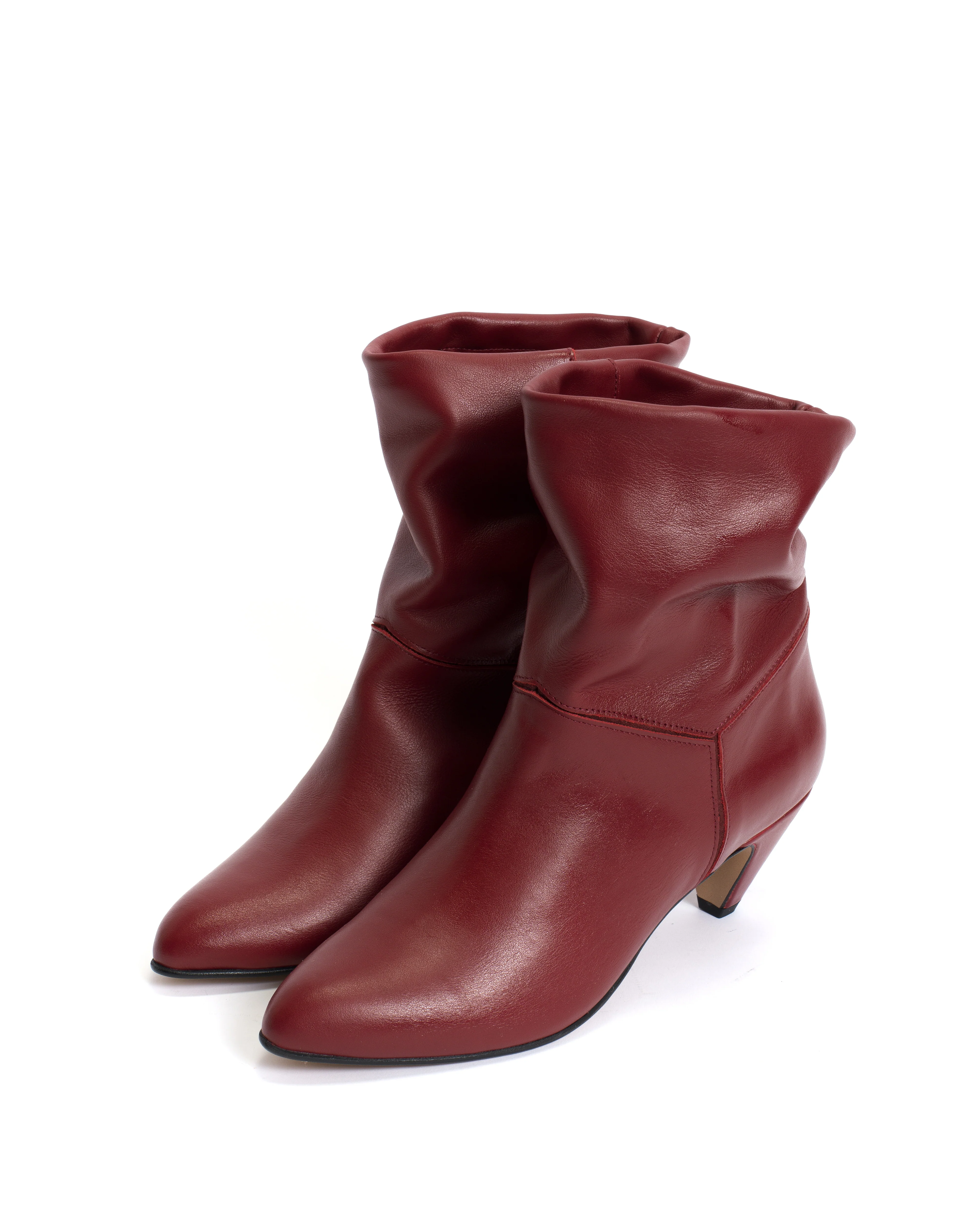 Jassi 50 stiletto Soft calf & suede leather Pomegranate - Image 2
