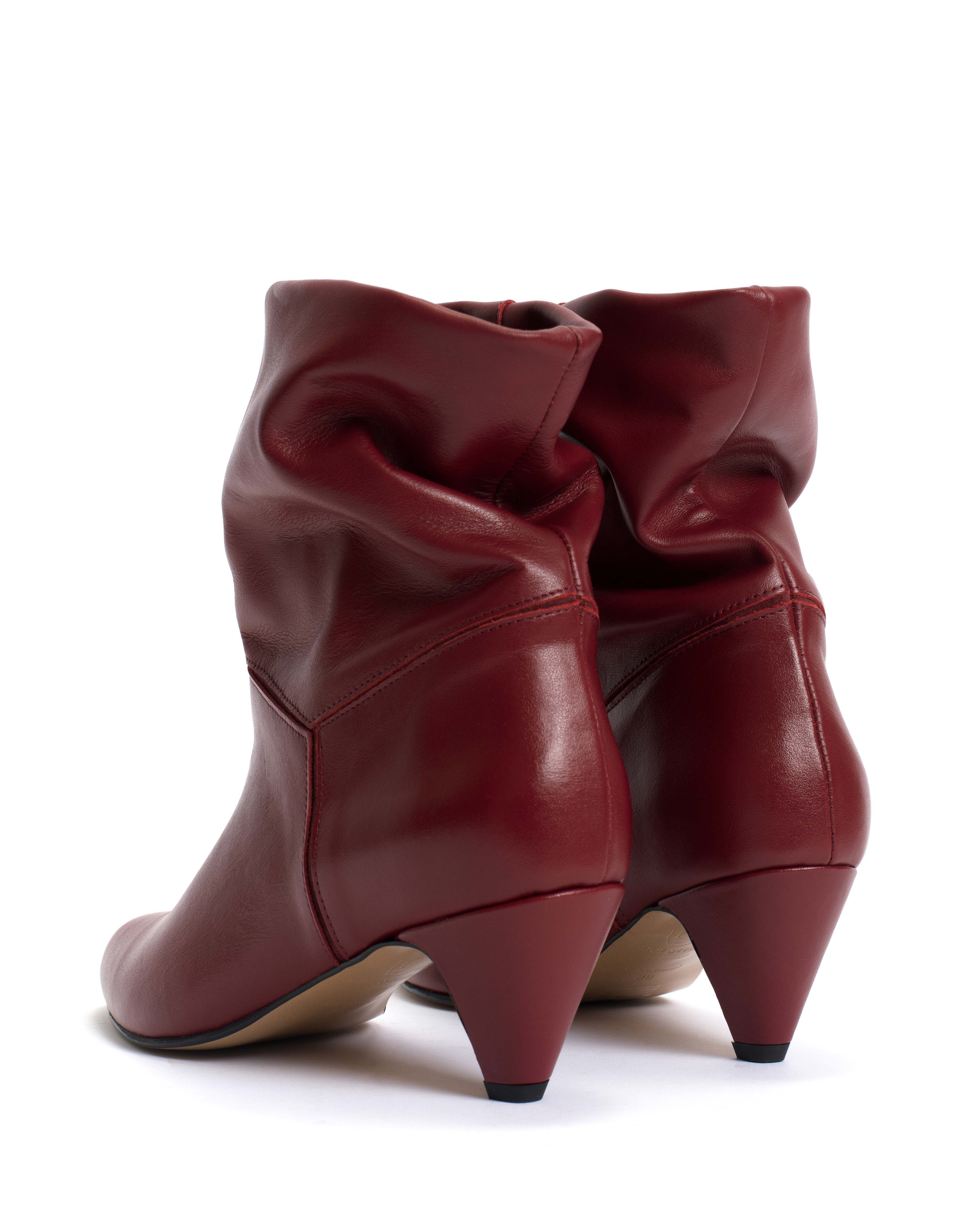 Jassi 50 stiletto Soft calf & suede leather Pomegranate - Image 4