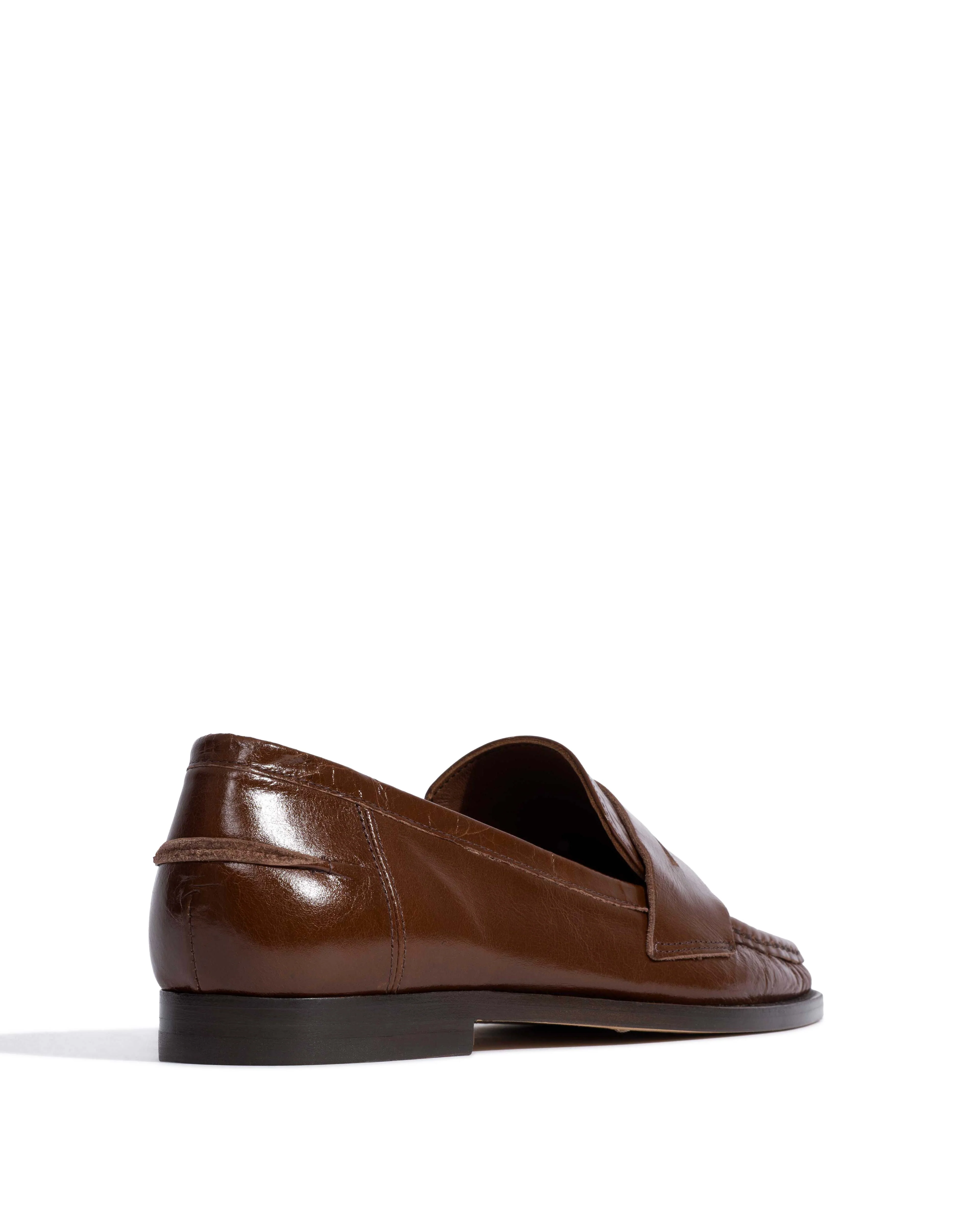 Jesha Crinkled polished goat Caramel brown - Image 3