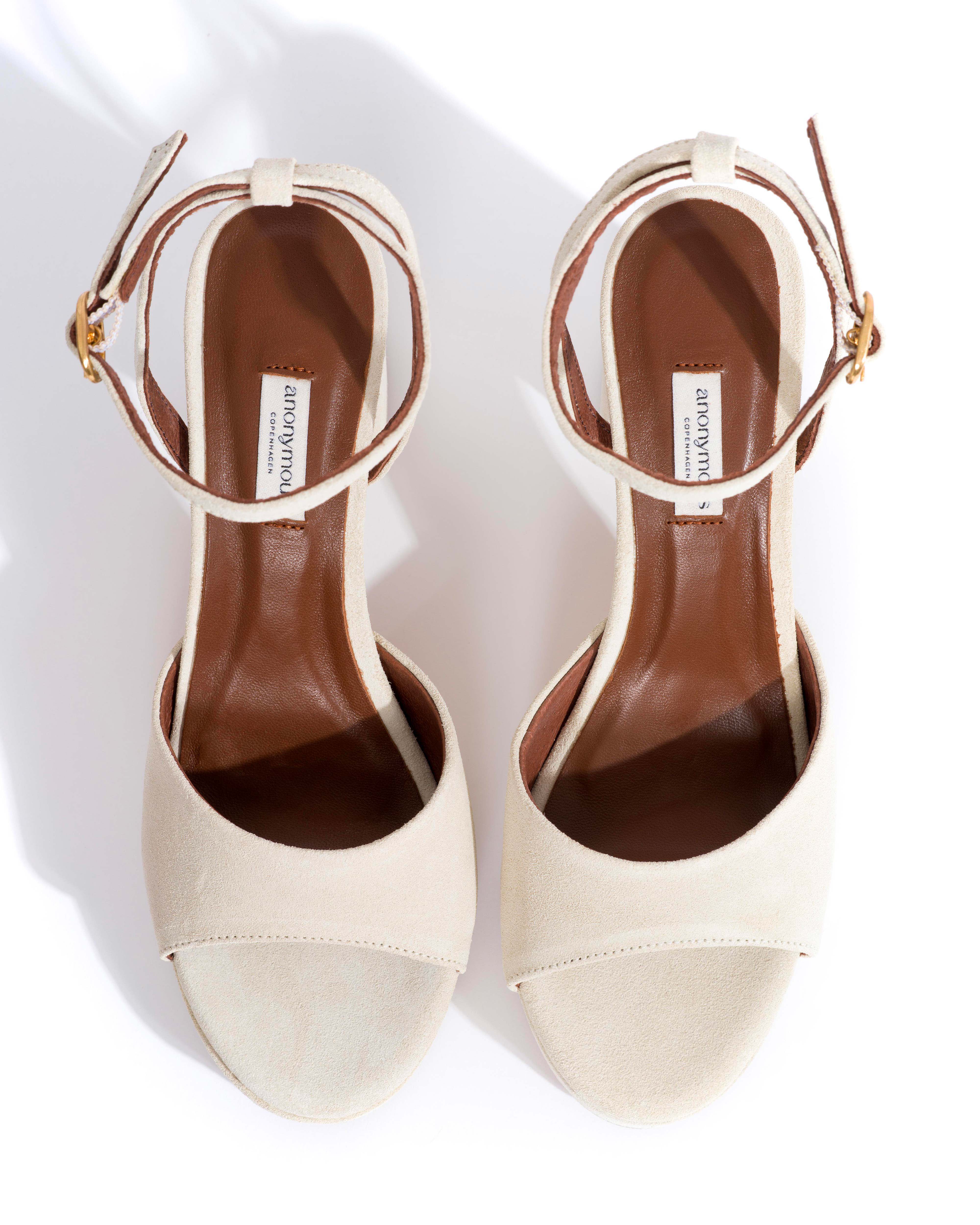 Jolie 85 platform Calf suede Antique white - Image 4