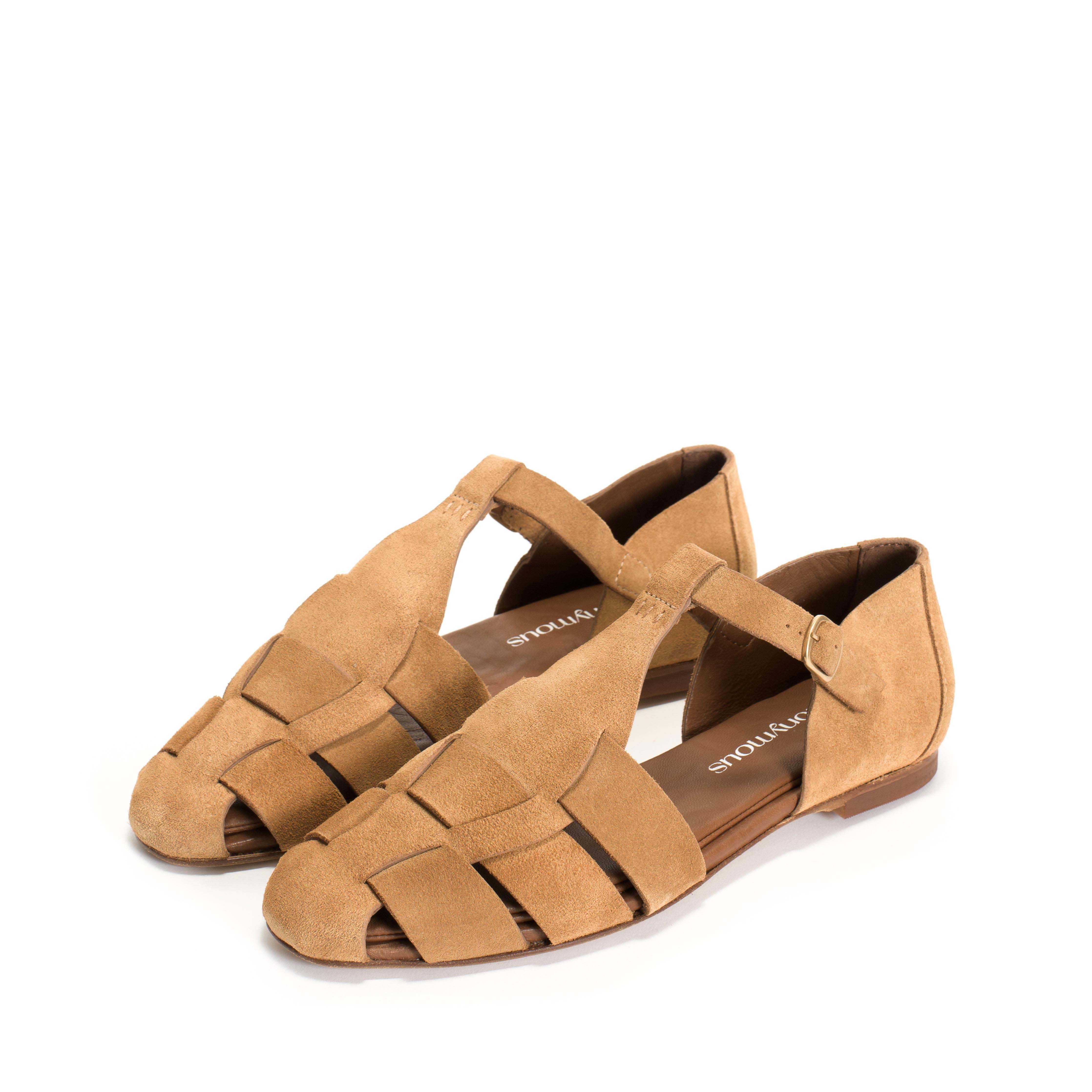 Lain flats Calf suede Bamboo brown - Image 2