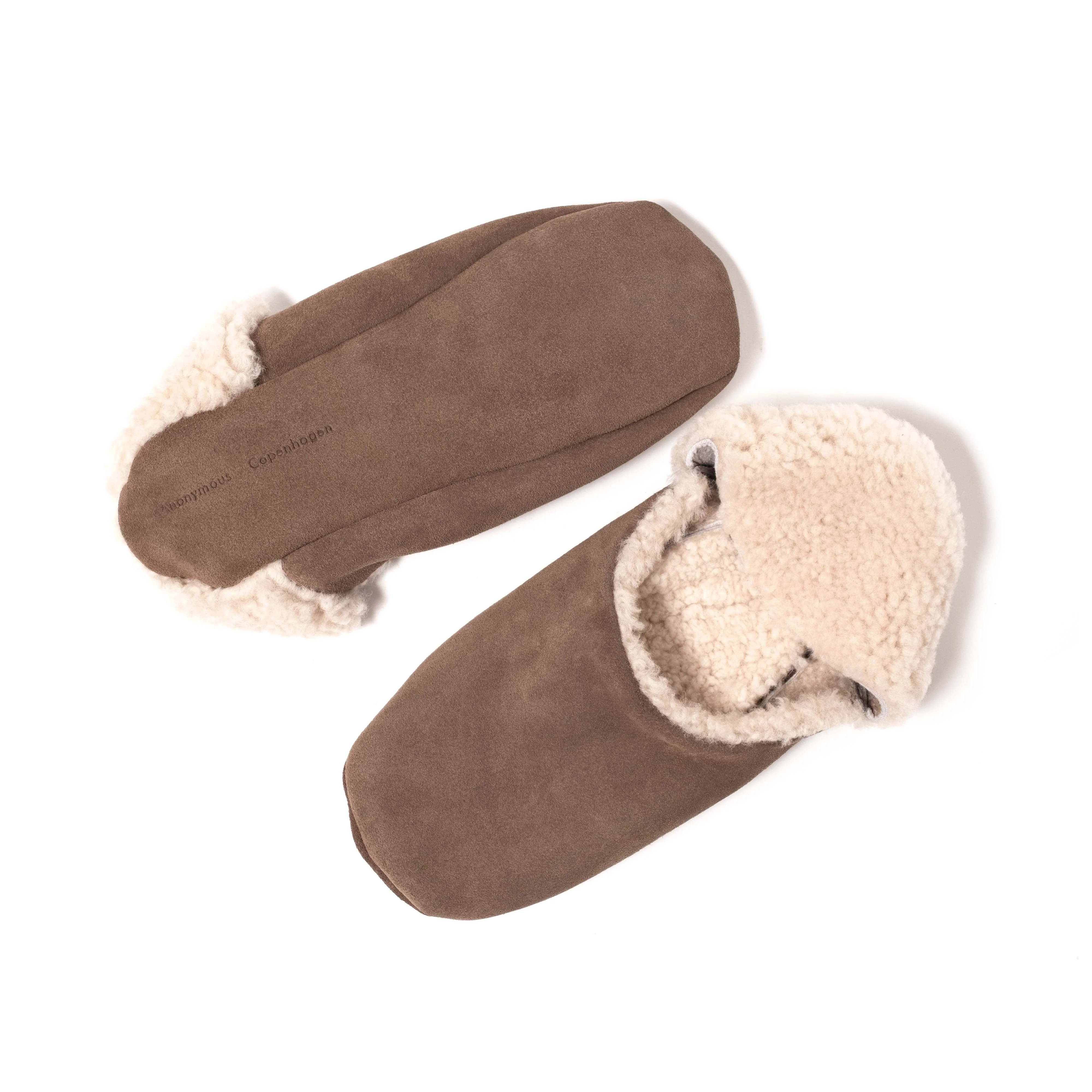 Lambiees shearling Calf Suede Dark Taupe - Image 4