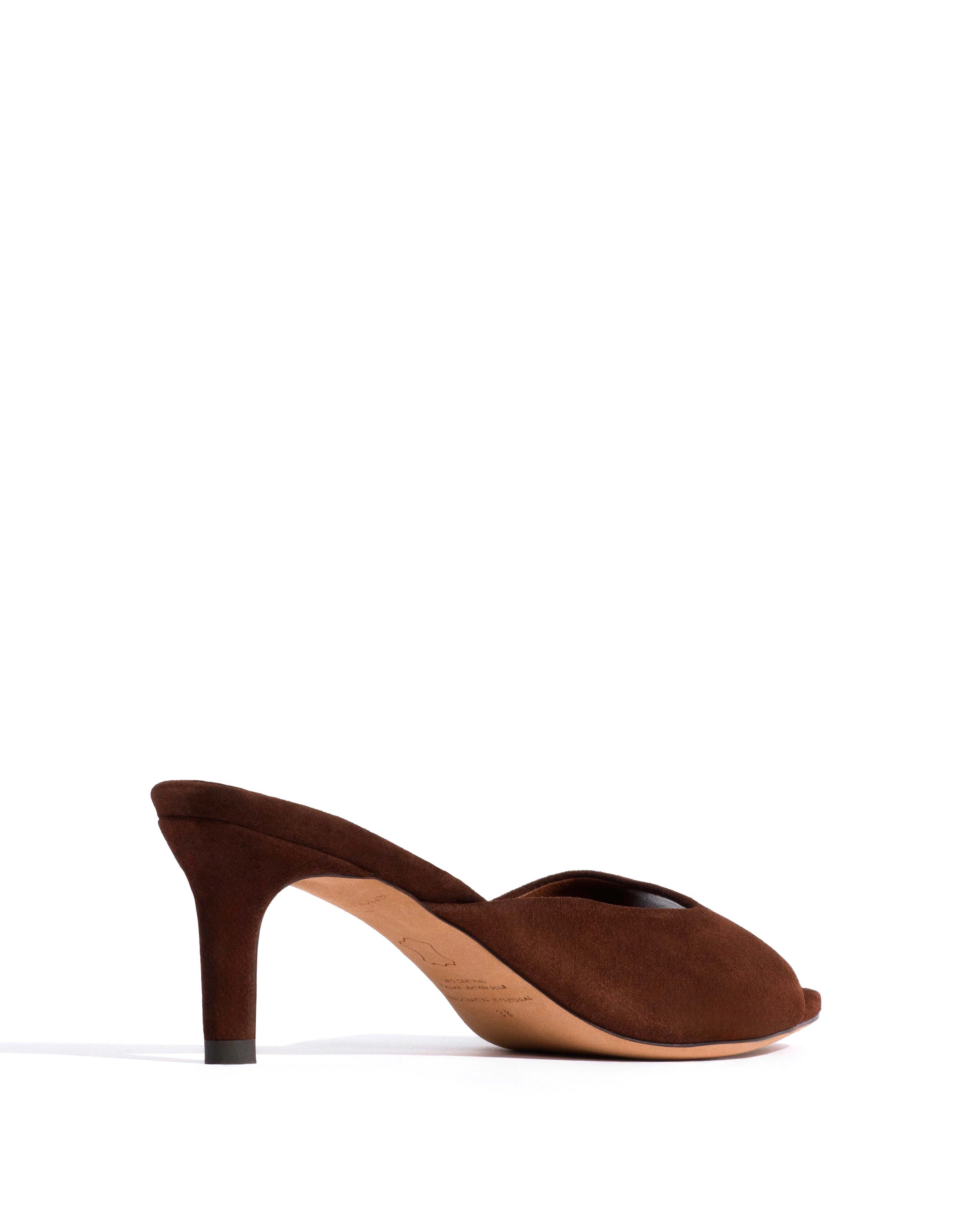 Mazy 55 Calf suede Chocolate - Image 3