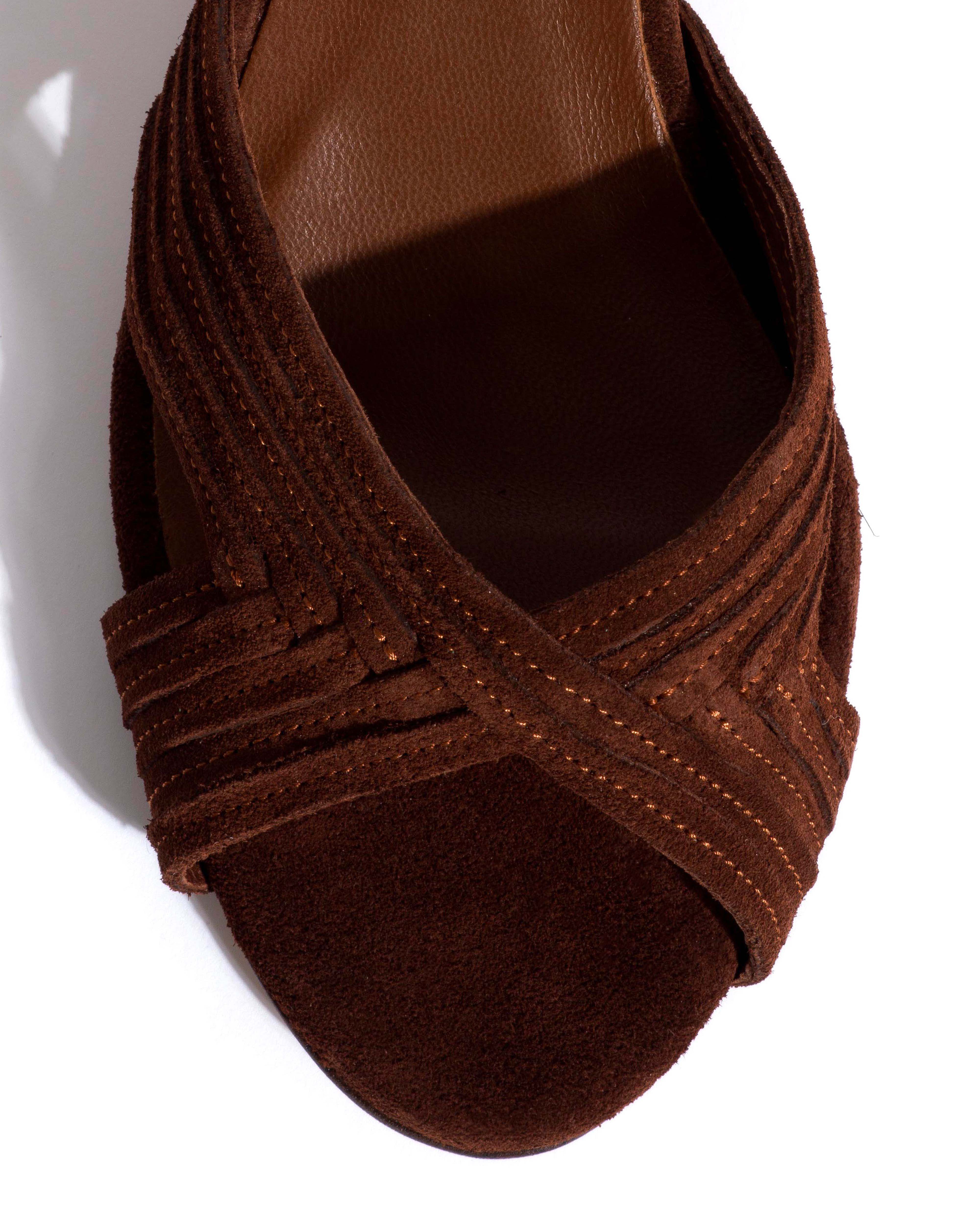 Niabi 50 Calf suede Chocolate - Image 5
