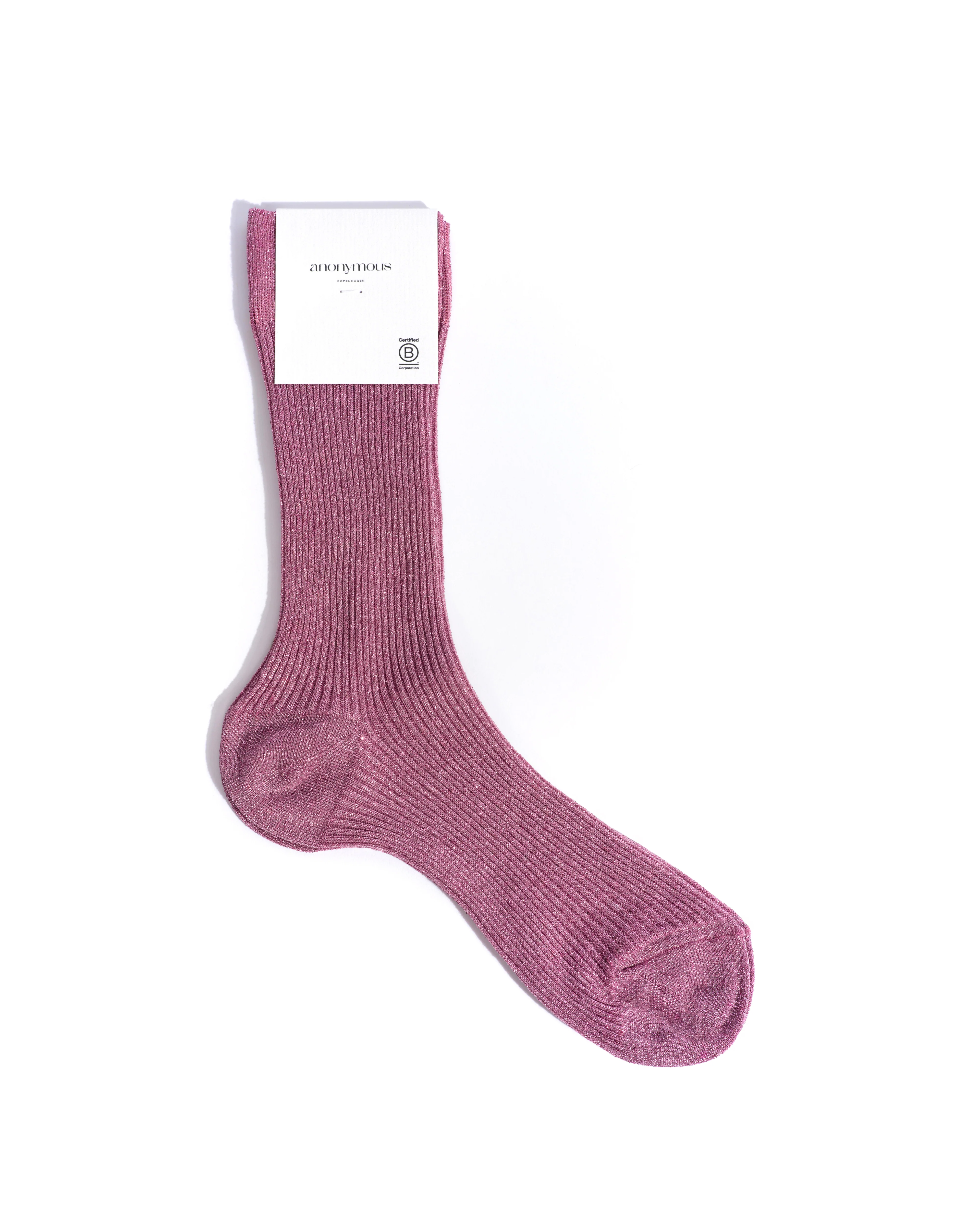 Noa glitter socks 52% nylon 48% polyester Burned rose - Image 4