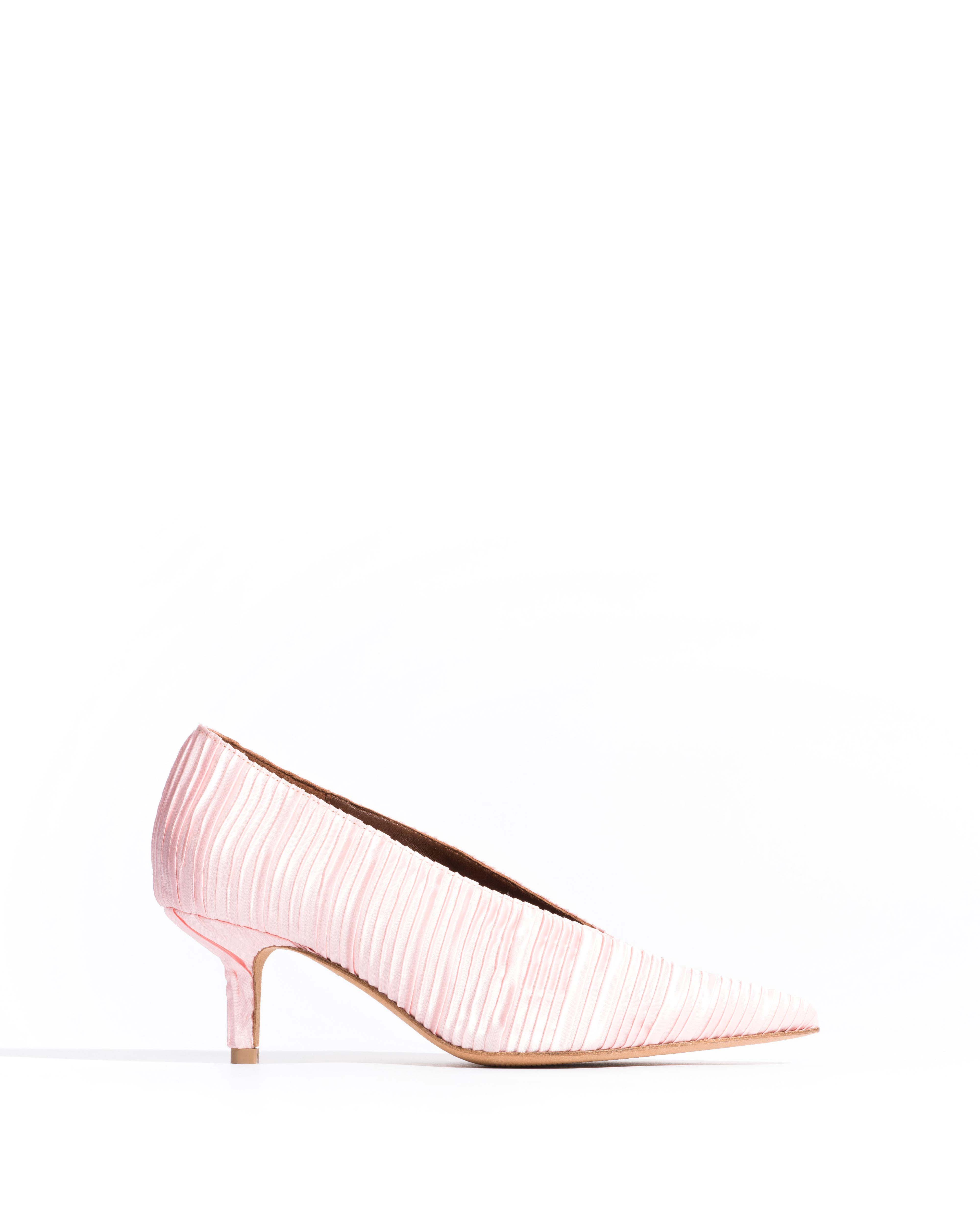 Phia 55 pin Pleated satin Dreamy pink