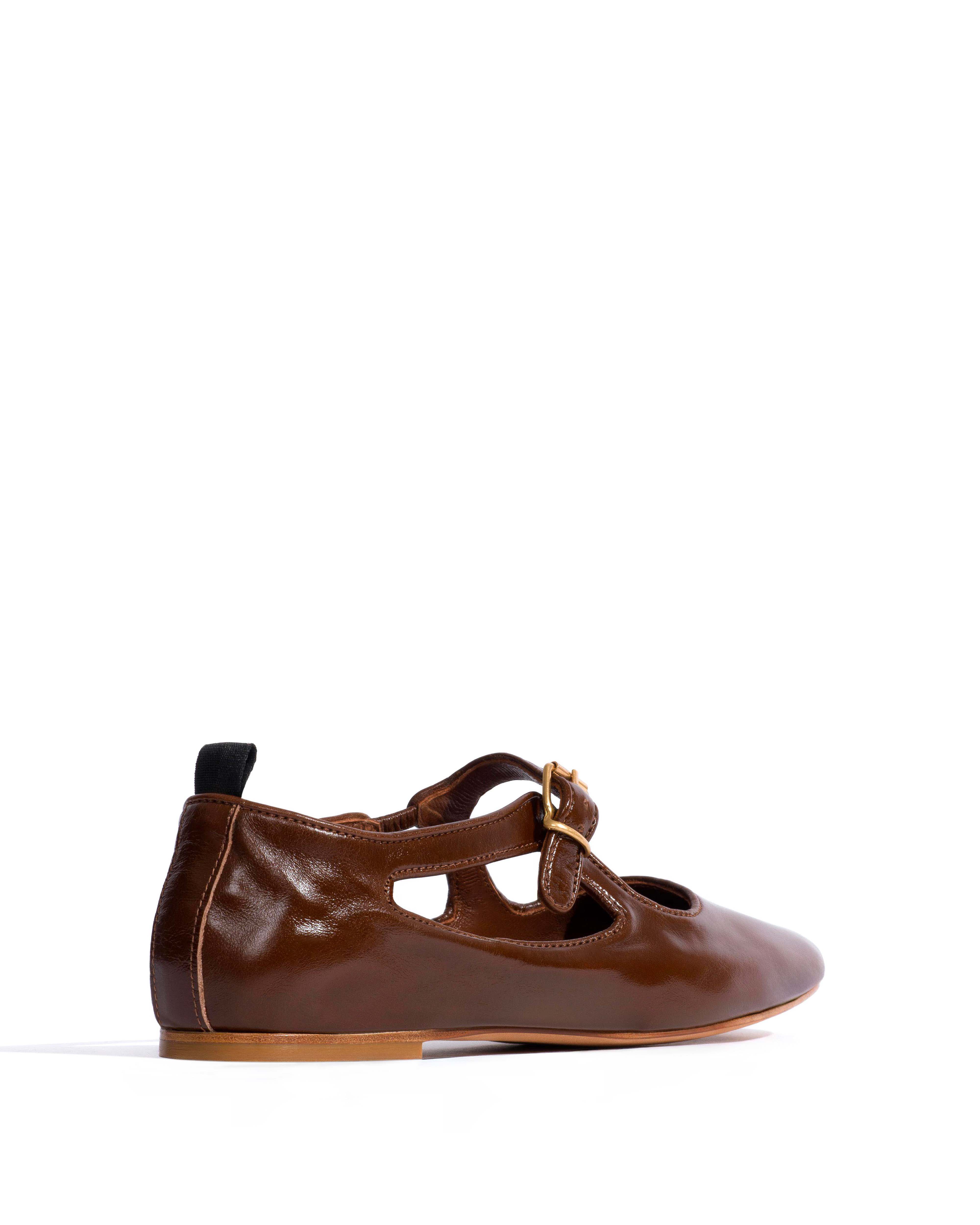 Praise Crinkled polished goat Caramel brown - Image 2
