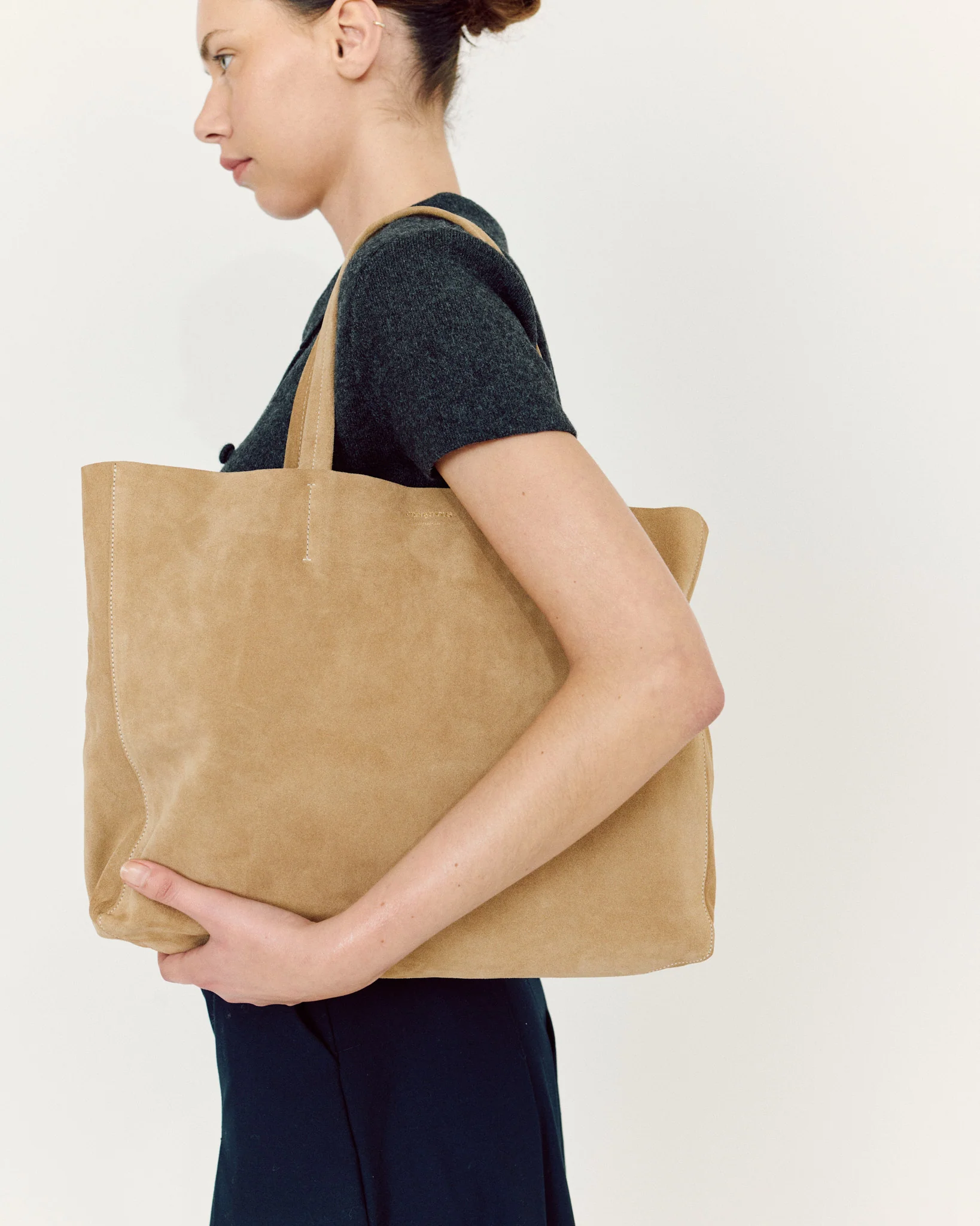 Ruba shopper Calf suede Desert sand - Image 3