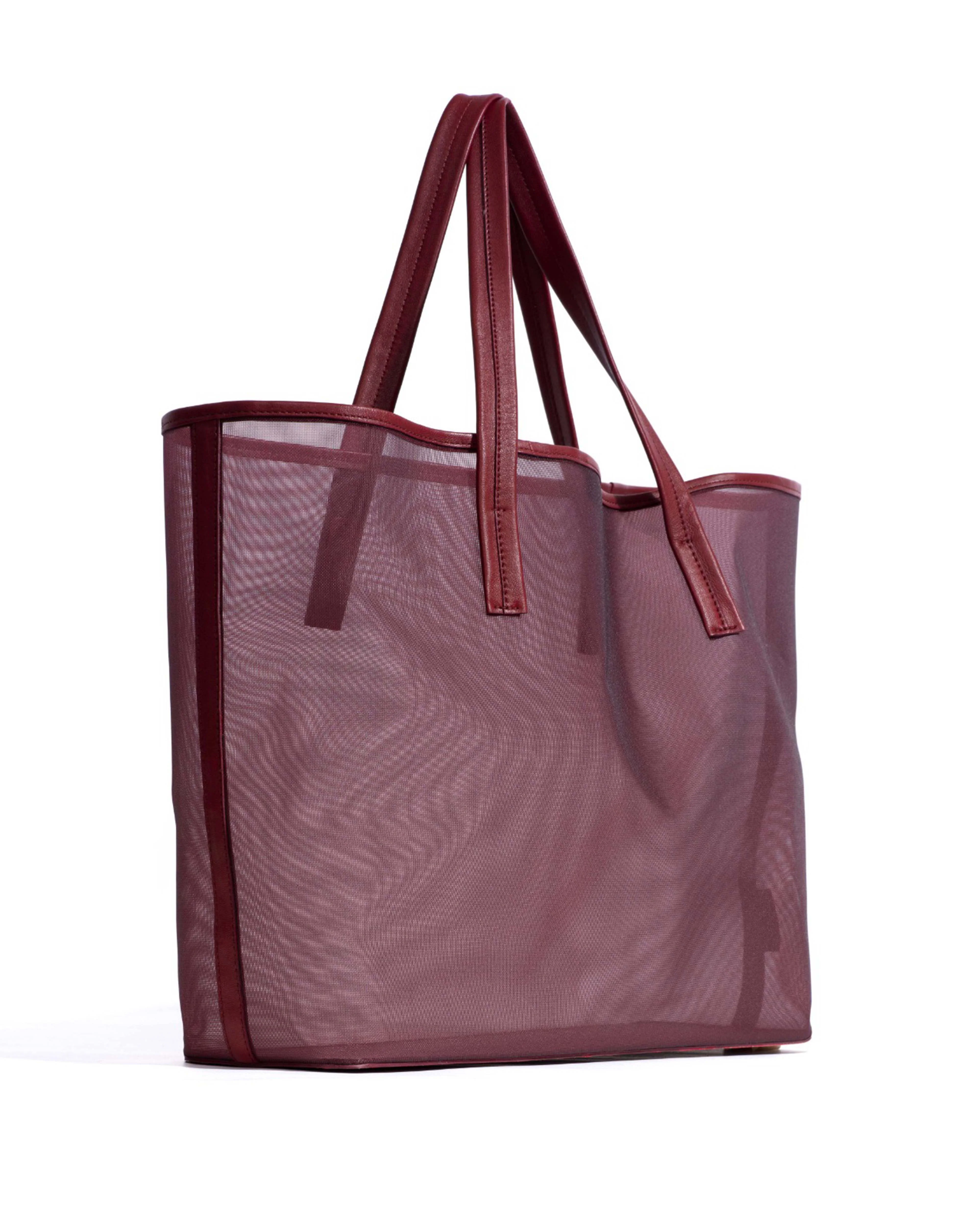 Ruba shopper mesh Shiny lamb & mesh Pomegranate - Image 2