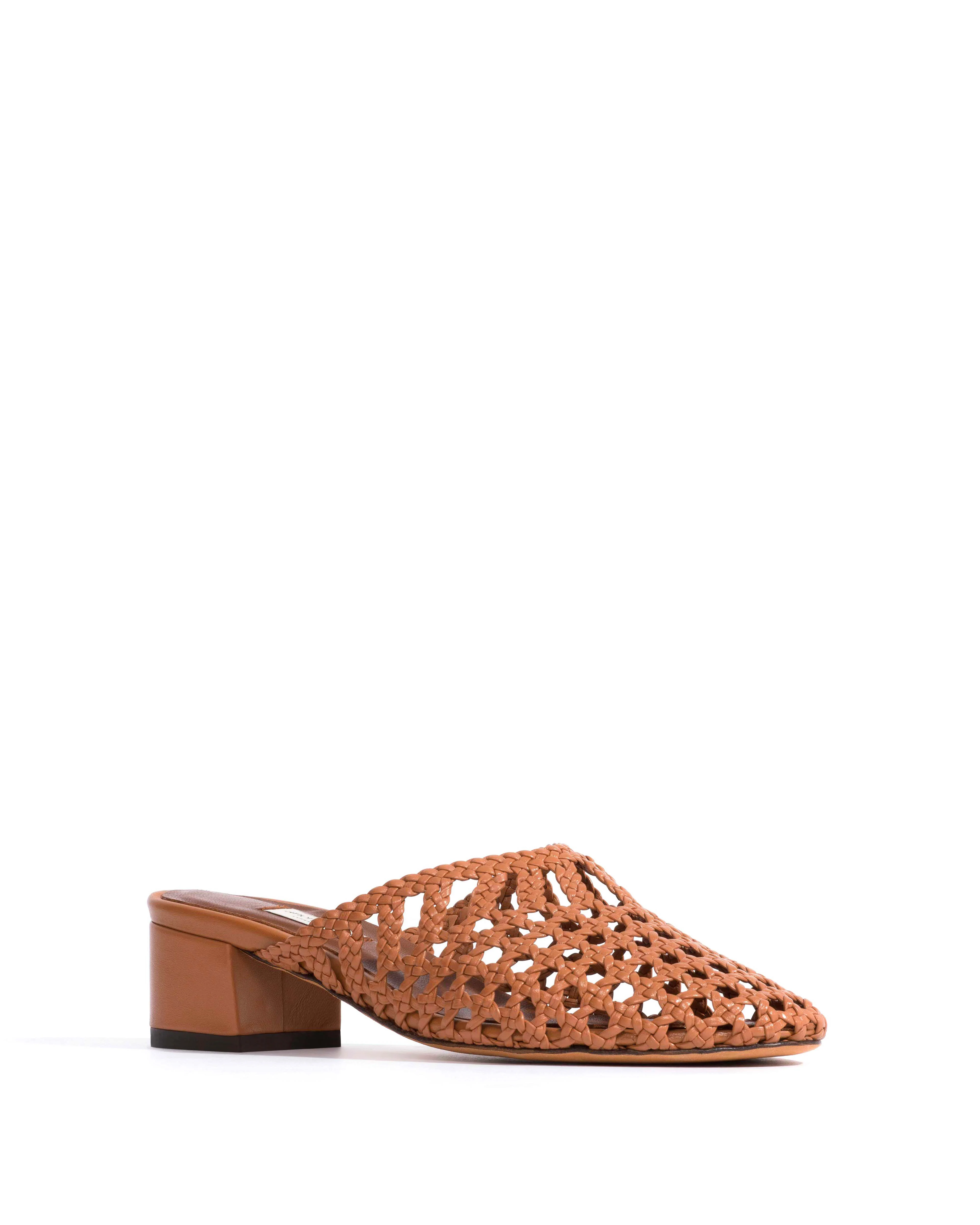 Sabrina 40 hand-braided leather Caramel - Image 2
