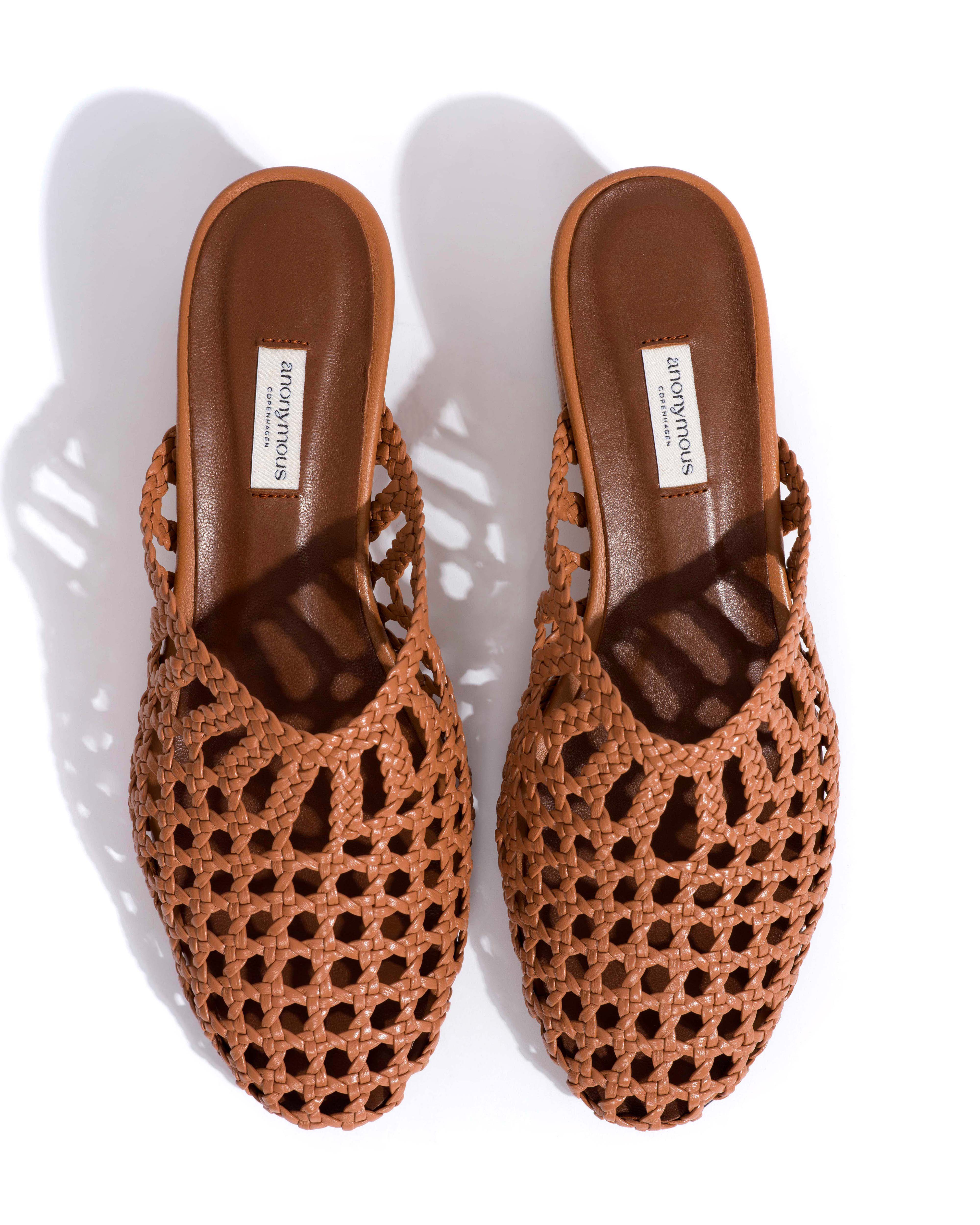 Sabrina 40 hand-braided leather Caramel - Image 4