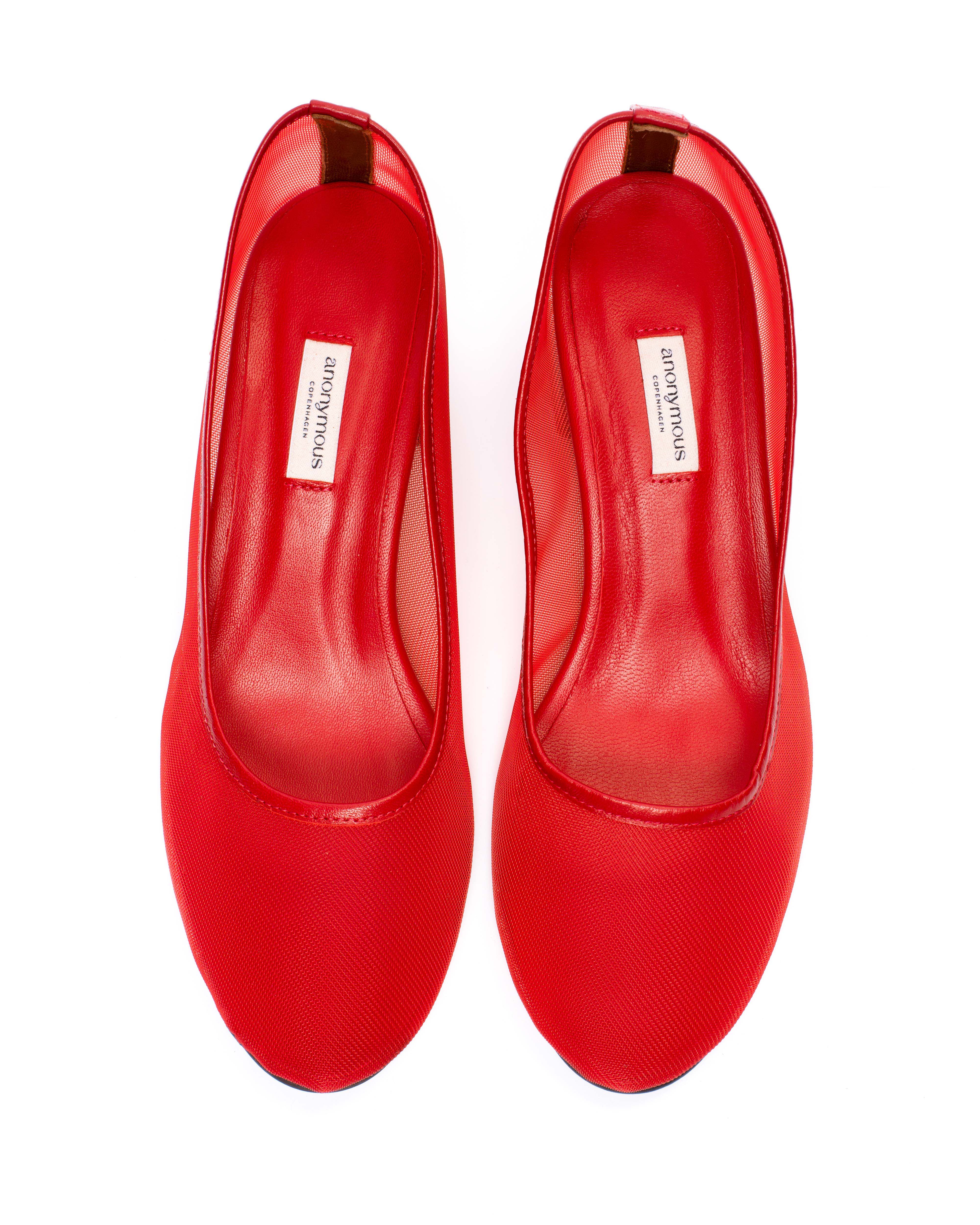 Sacha 40 mesh Shiny lamb & mesh Ruby red - Image 3