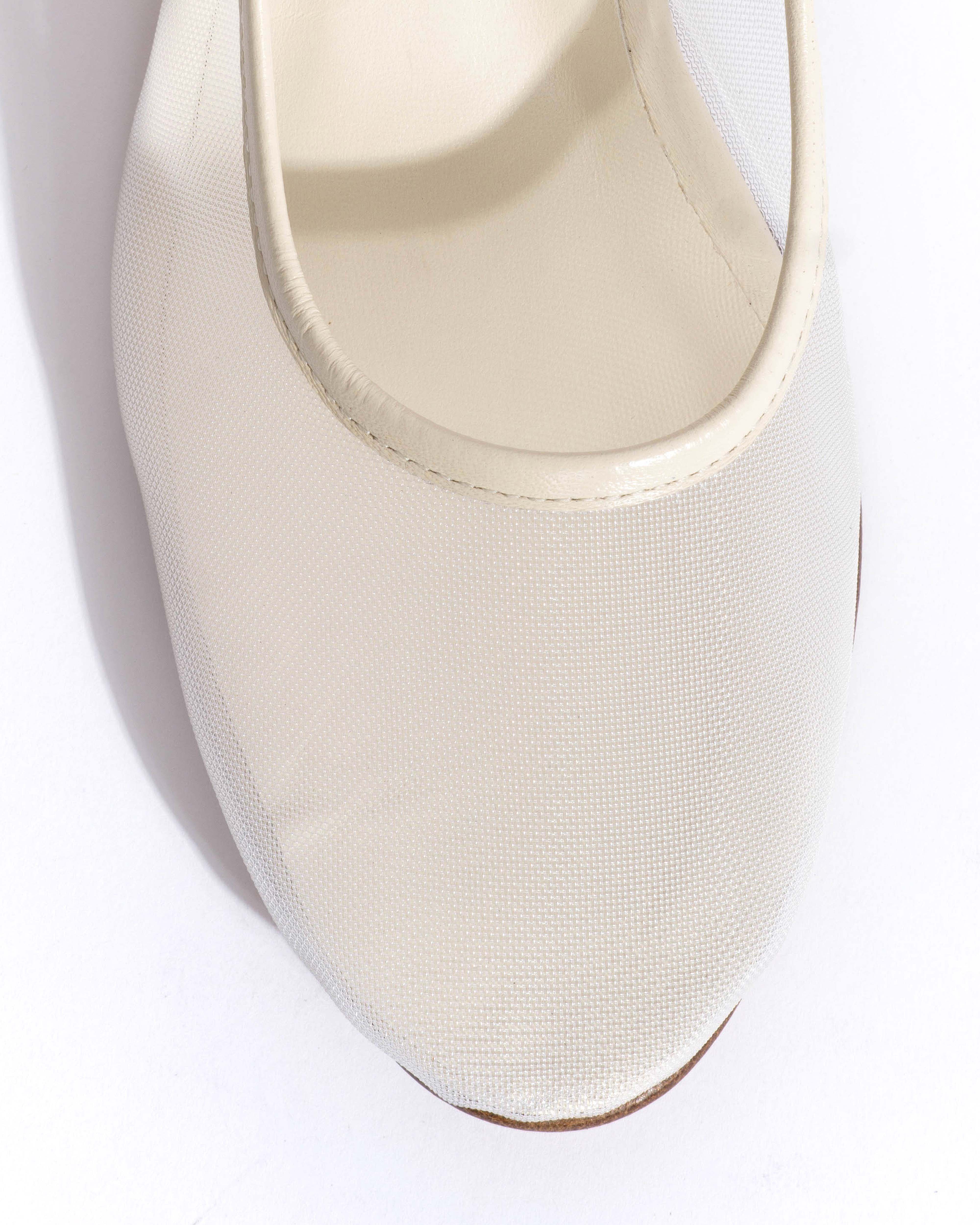 Sacha 40 mesh Shiny lamb & mesh White sand - Image 5