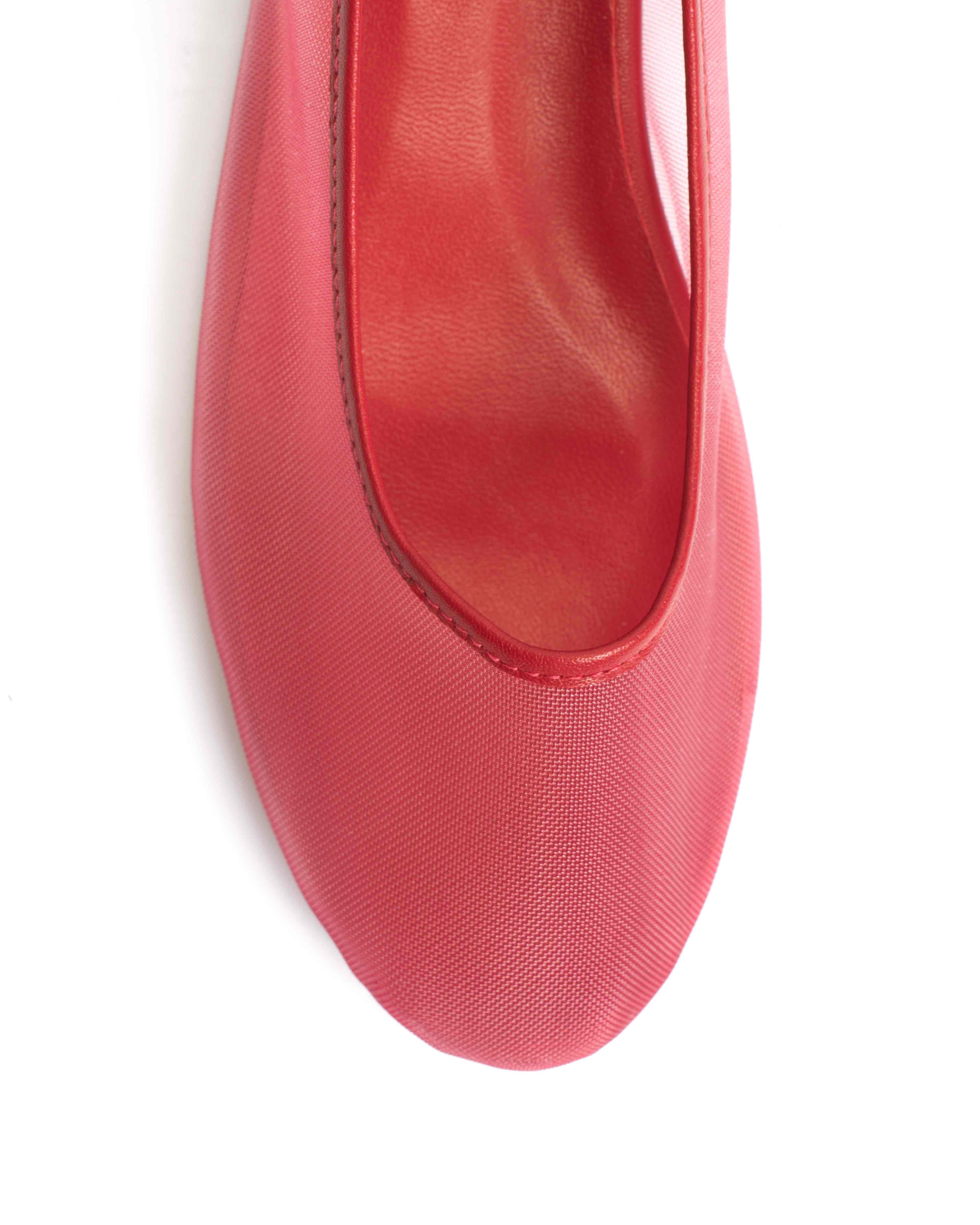 Sacha mesh Shiny lamb & mesh Ruby red - Image 7
