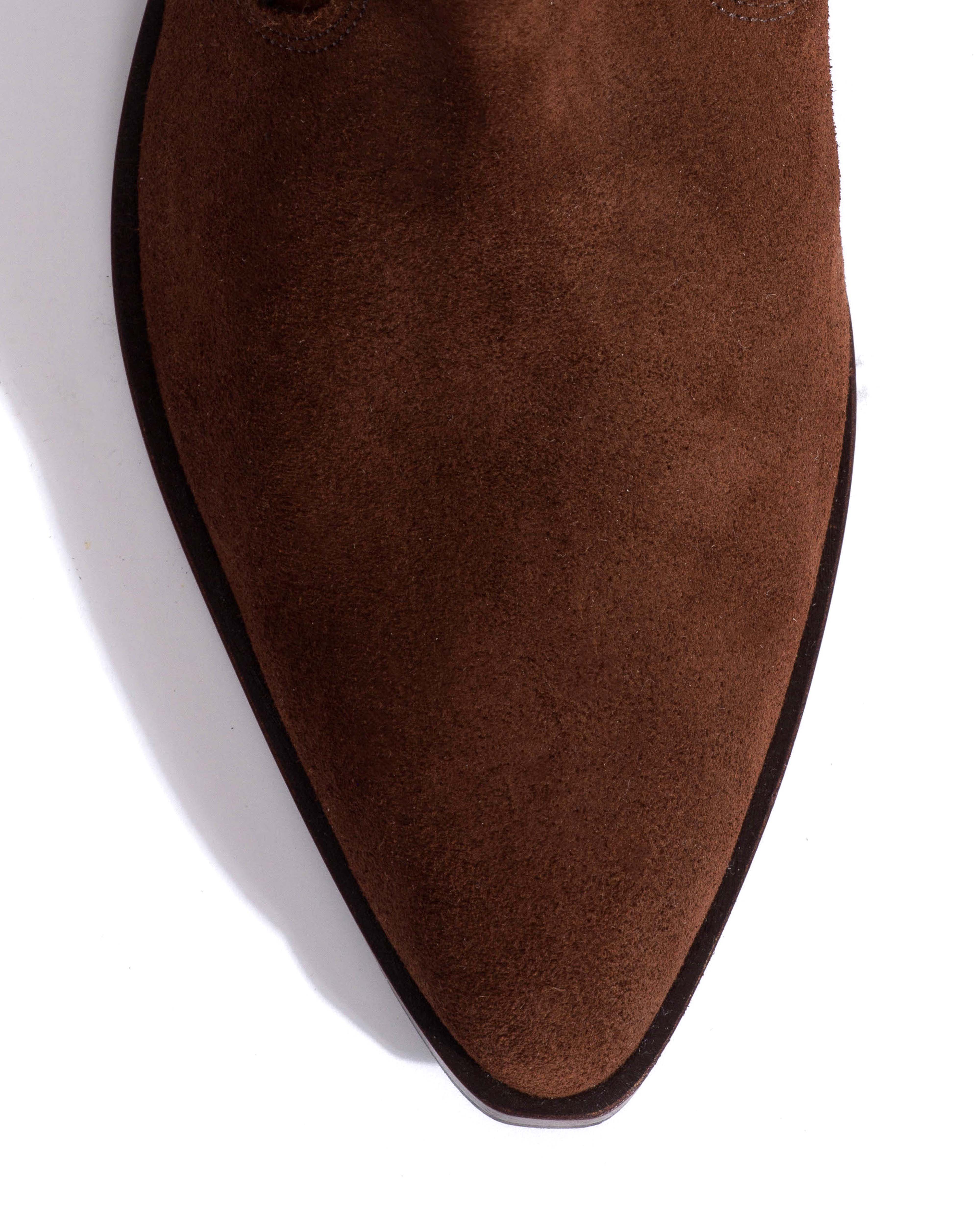 Saseline 35 Calf suede Chocolate - Image 5