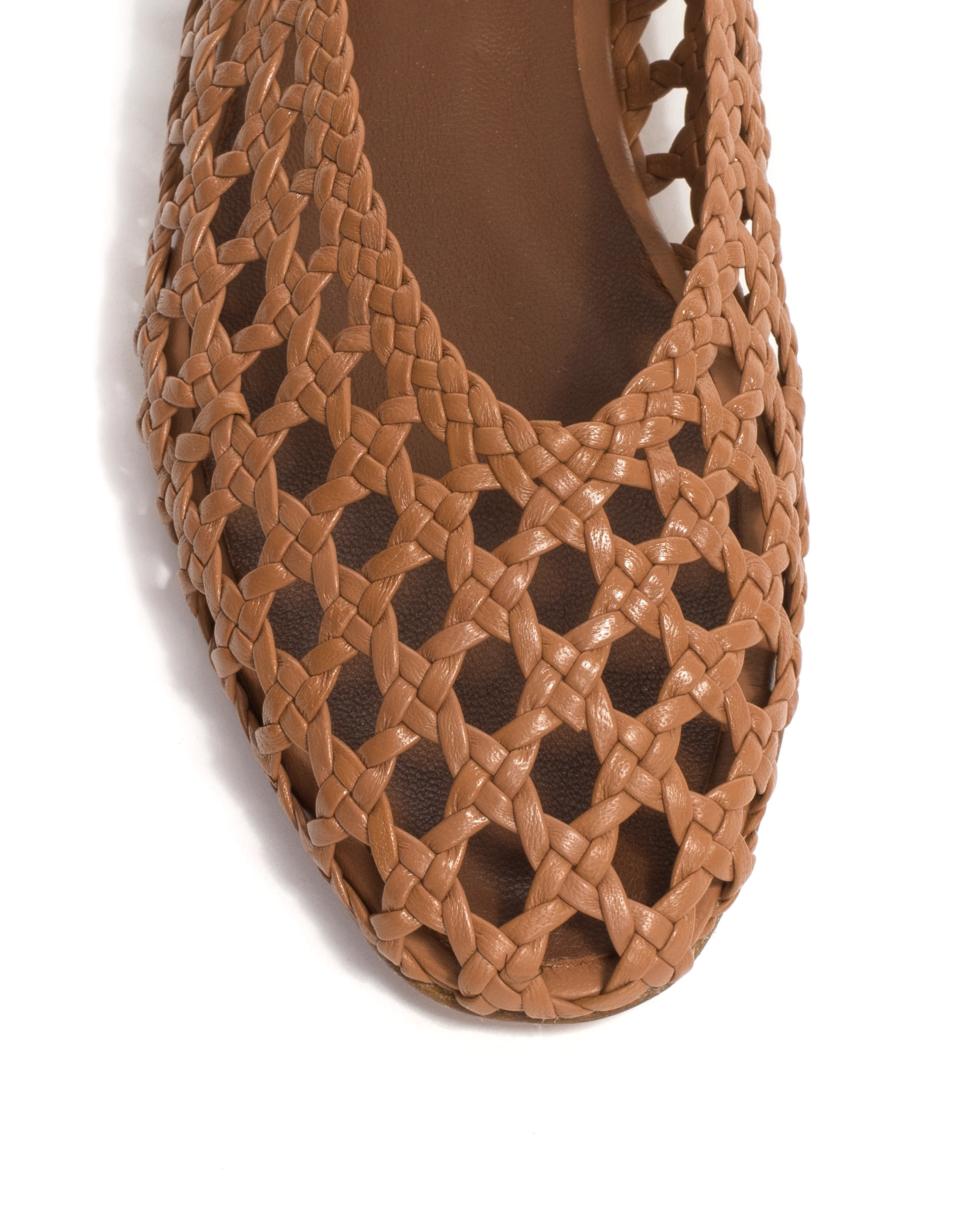 Sessi 10 hand-braided Hand-braided leather Caramel - Image 5