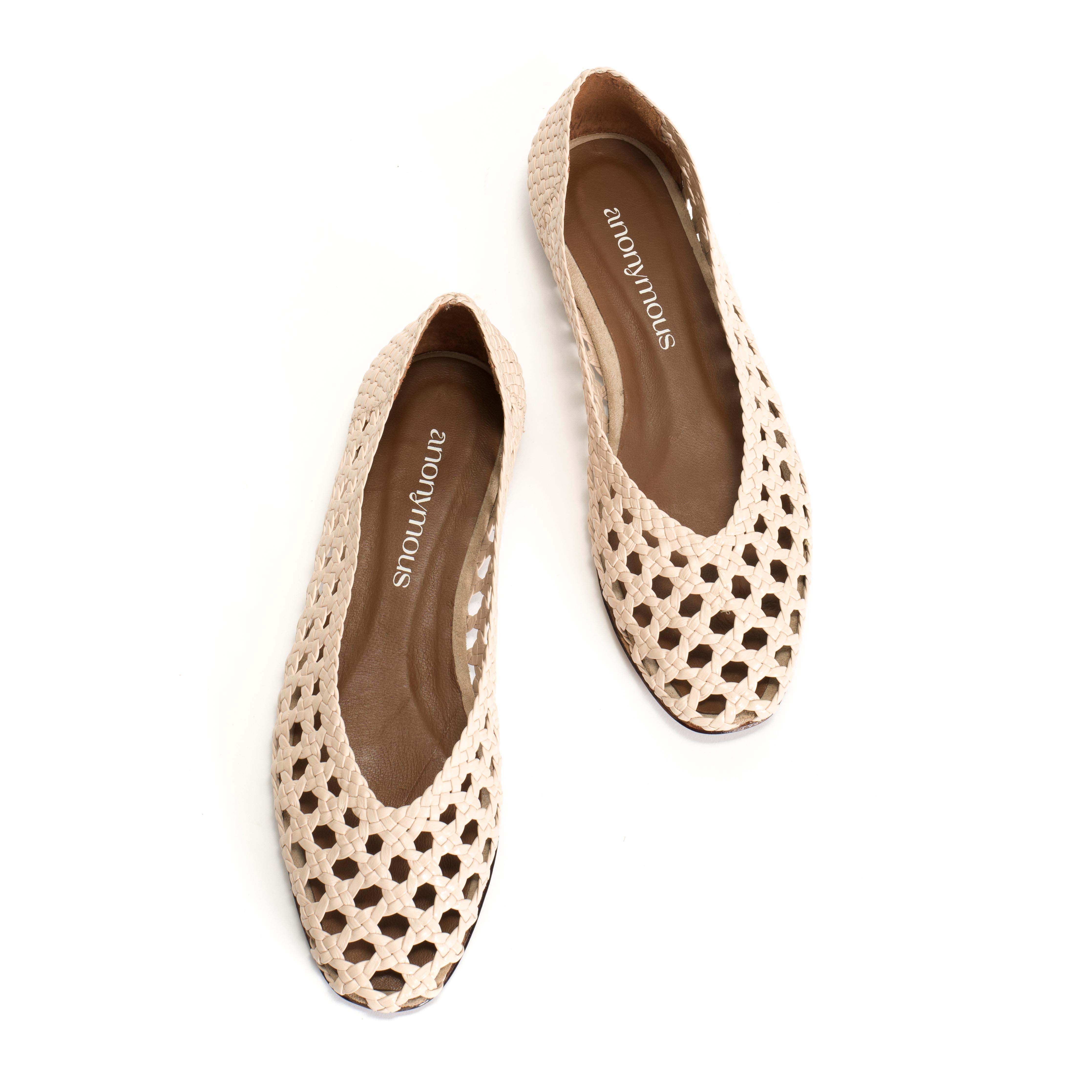 Sessi 10 Hand-braided leather Vanilla cream - Image 4
