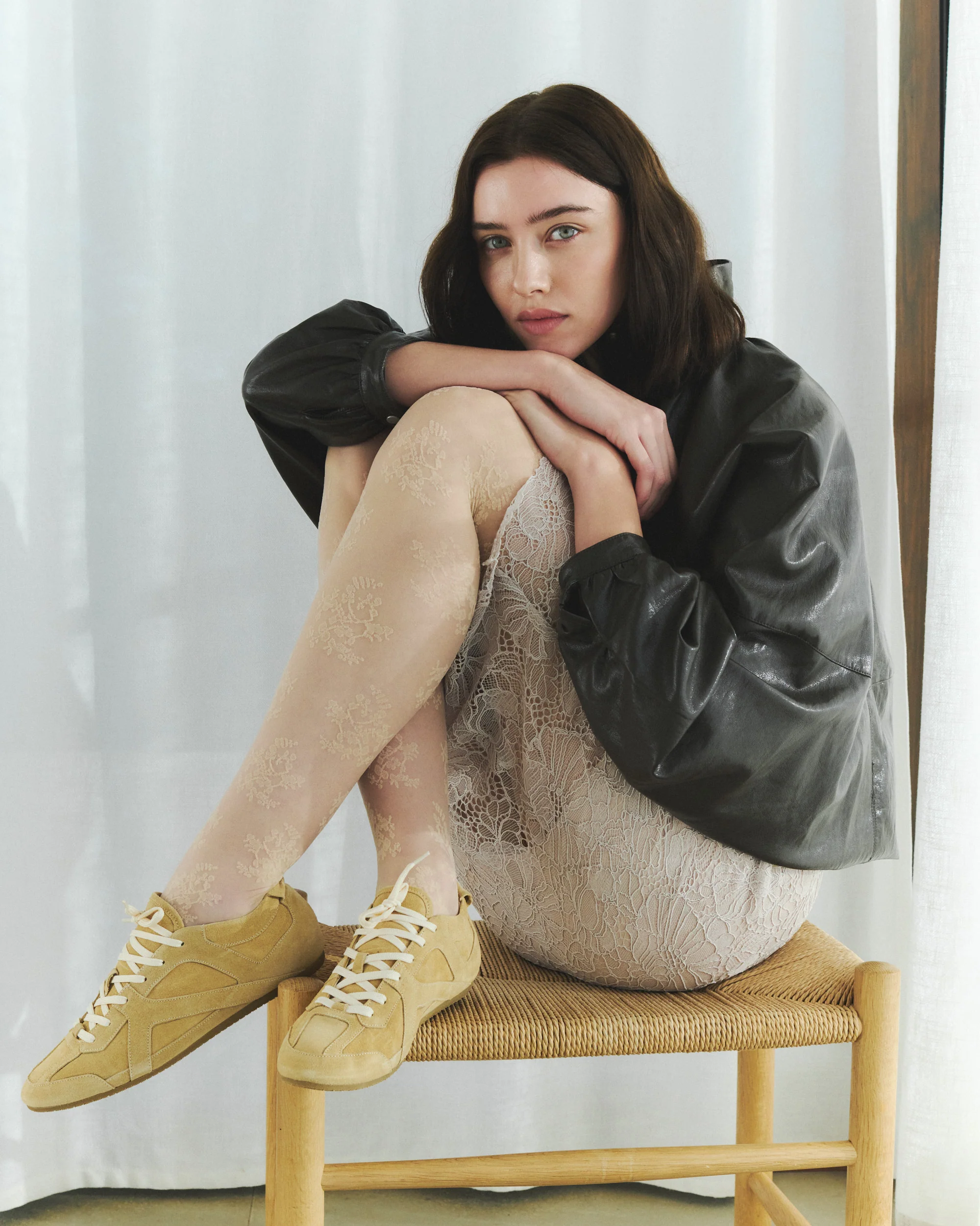 Sneakerina Calf suede Creamy sand - Image 3