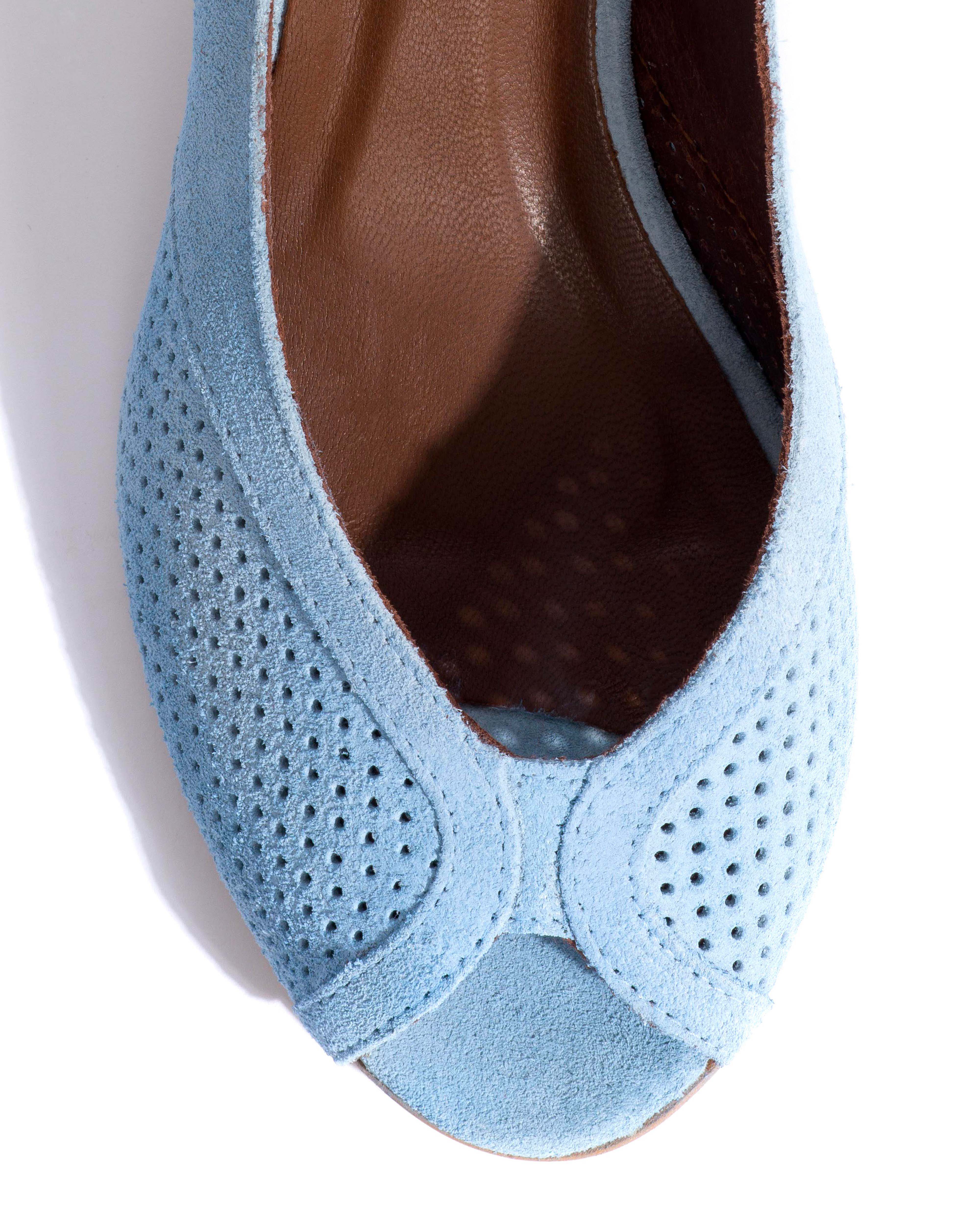Tiffany stiletto Calf suede Porcelain blue - Image 5
