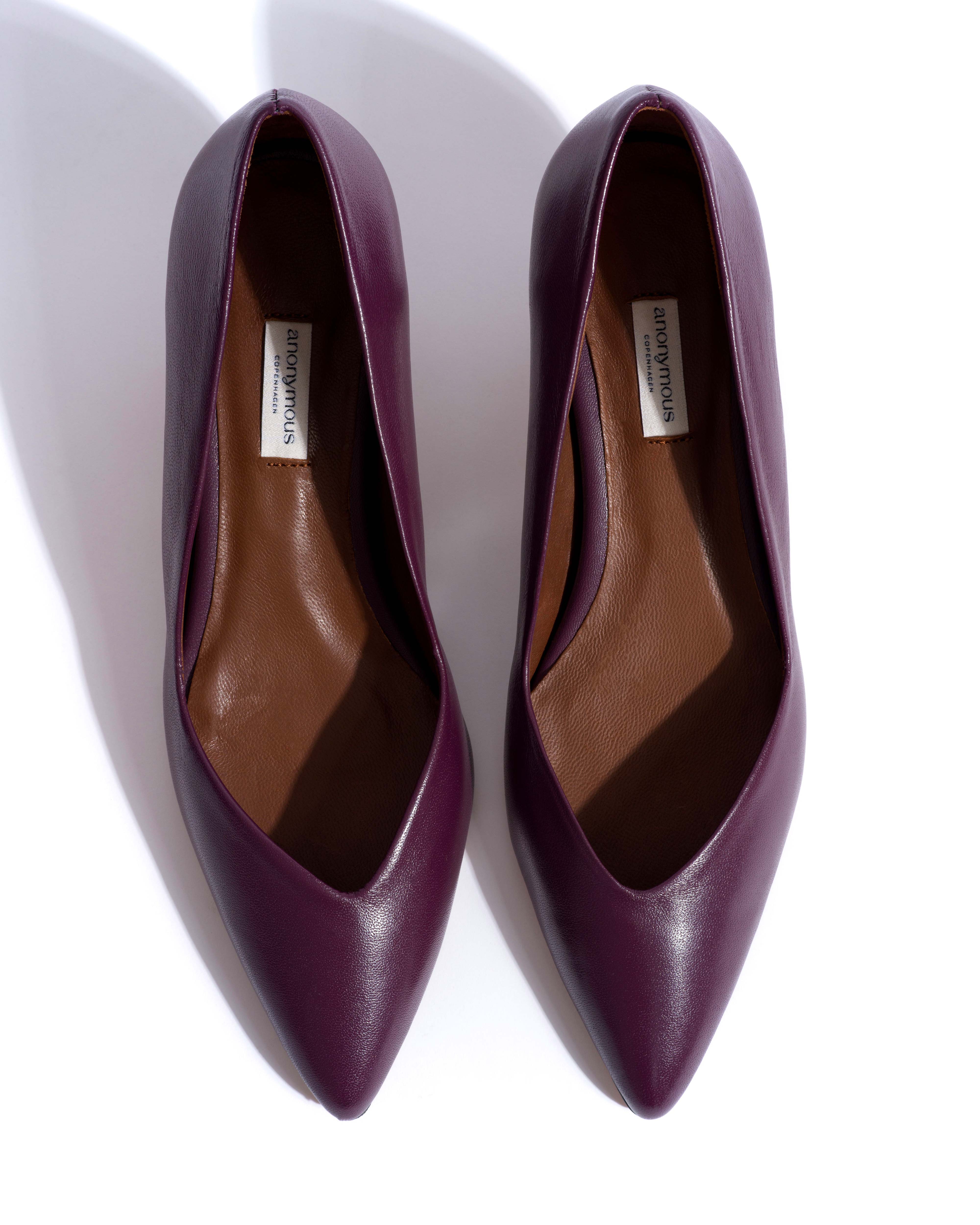 Trini 40 stiletto Shiny lamb Fig purple - Image 5