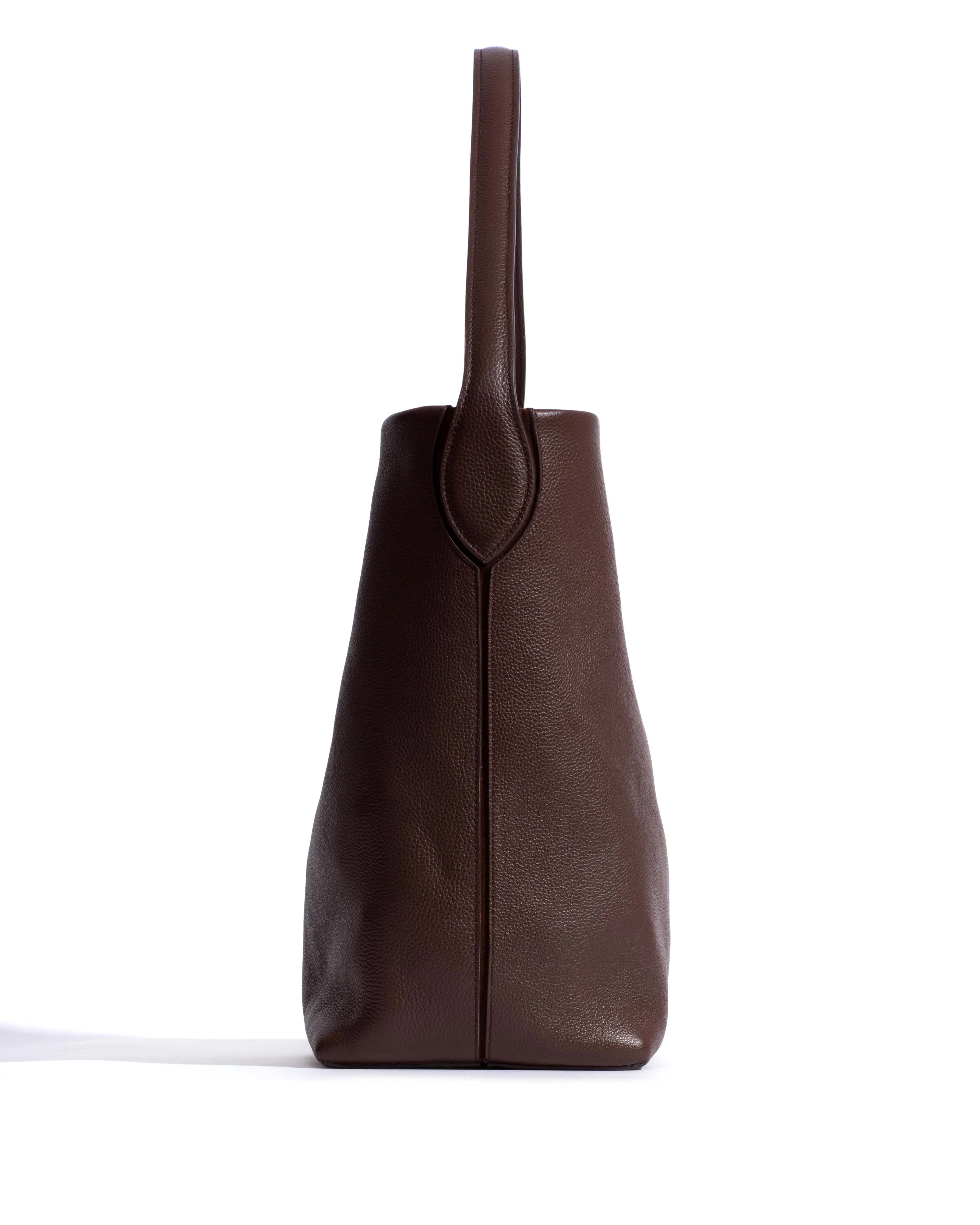 Versa everyday bag Pebbled soft calf Chocolate - Image 3