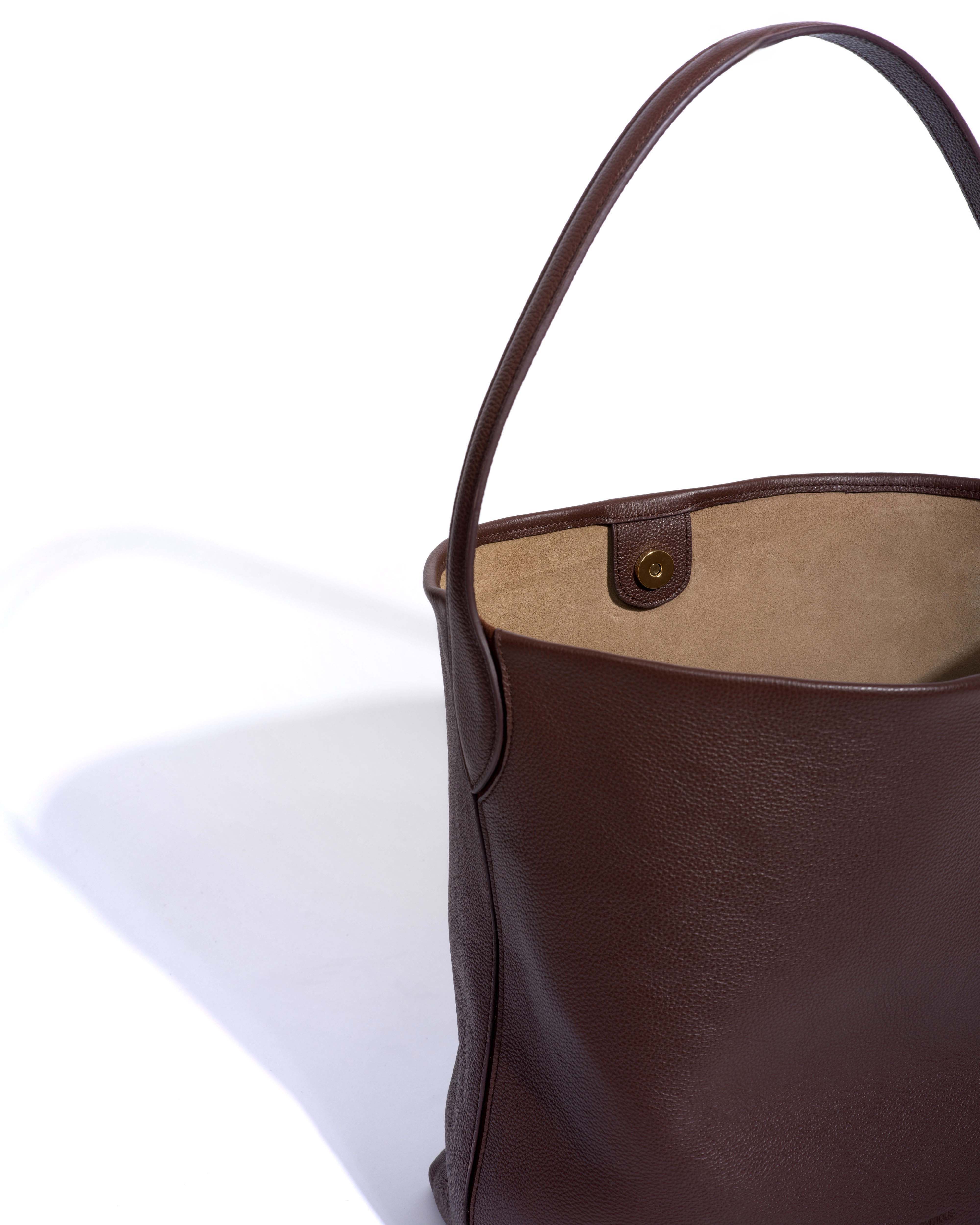 Versa everyday bag Pebbled soft calf Chocolate - Image 5