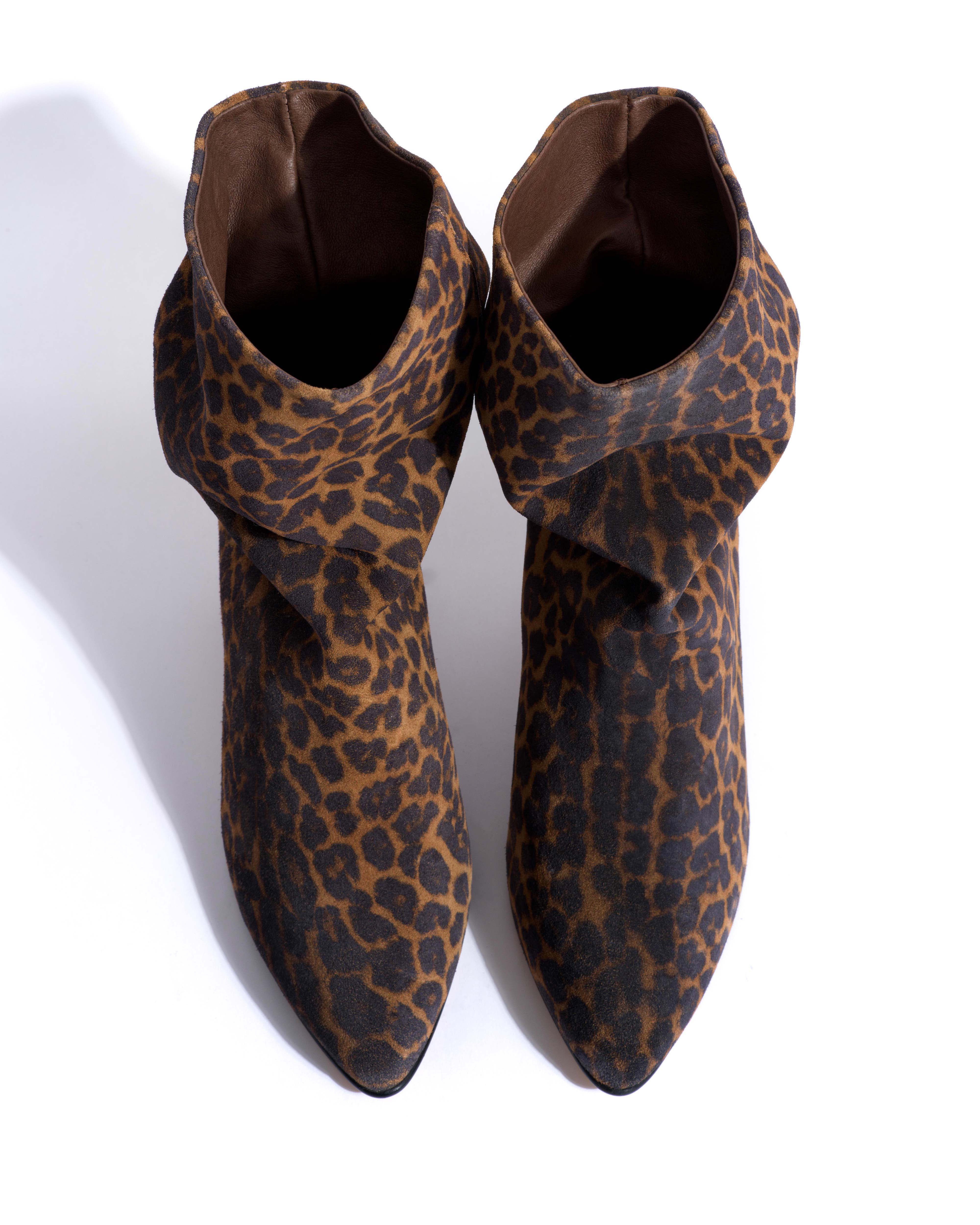 Vully 50 stiletto Calf suede print Leopard - Image 5